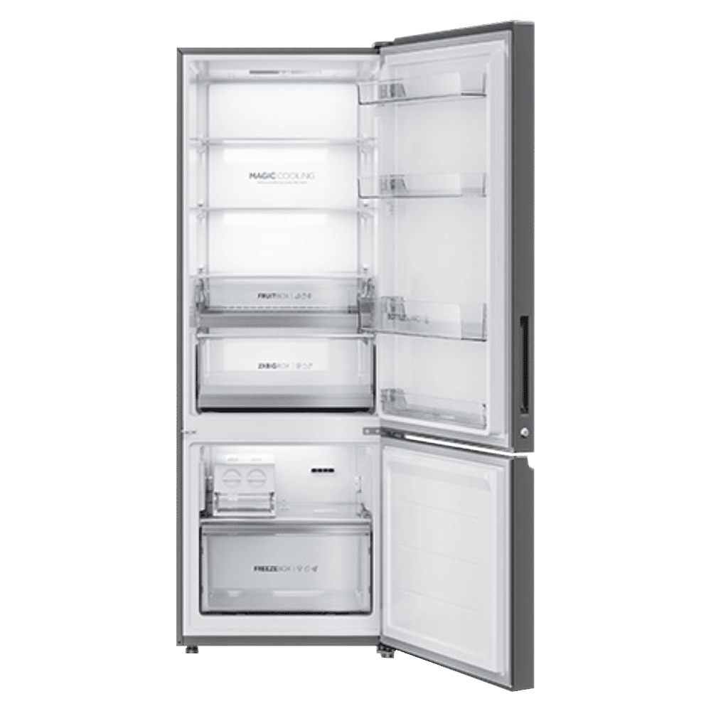 Haier 376 Litres 3 Star Frost Free Double Door Bottom Mount Convertible Refrigerator with Magic Cooling Technology (HRB-3964PKG-E, Black Glass)_6