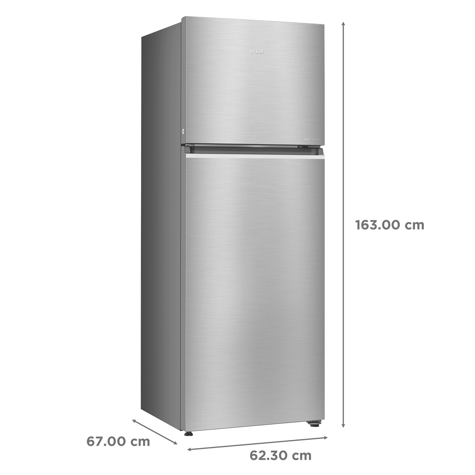 Haier 345 Litres 3 Star Frost Free Double Door Convertible Refrigerator with Magic Cooling Technology (HRF-3654CIS-E, Inox Steel) Haier 345 Litres 3 Star Frost Free Double Door Convertible Refrigerator with Magic Cooling Technology (HRF-3654CIS-E, Inox Steel)_3