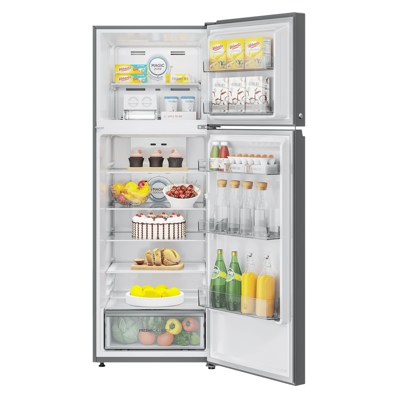 Haier 345 Litres 3 Star Frost Free Double Door Convertible Refrigerator with Magic Cooling Technology (HRF-3654CIS-E, Inox Steel) Haier 345 Litres 3 Star Frost Free Double Door Convertible Refrigerator with Magic Cooling Technology (HRF-3654CIS-E, Inox Steel)_5