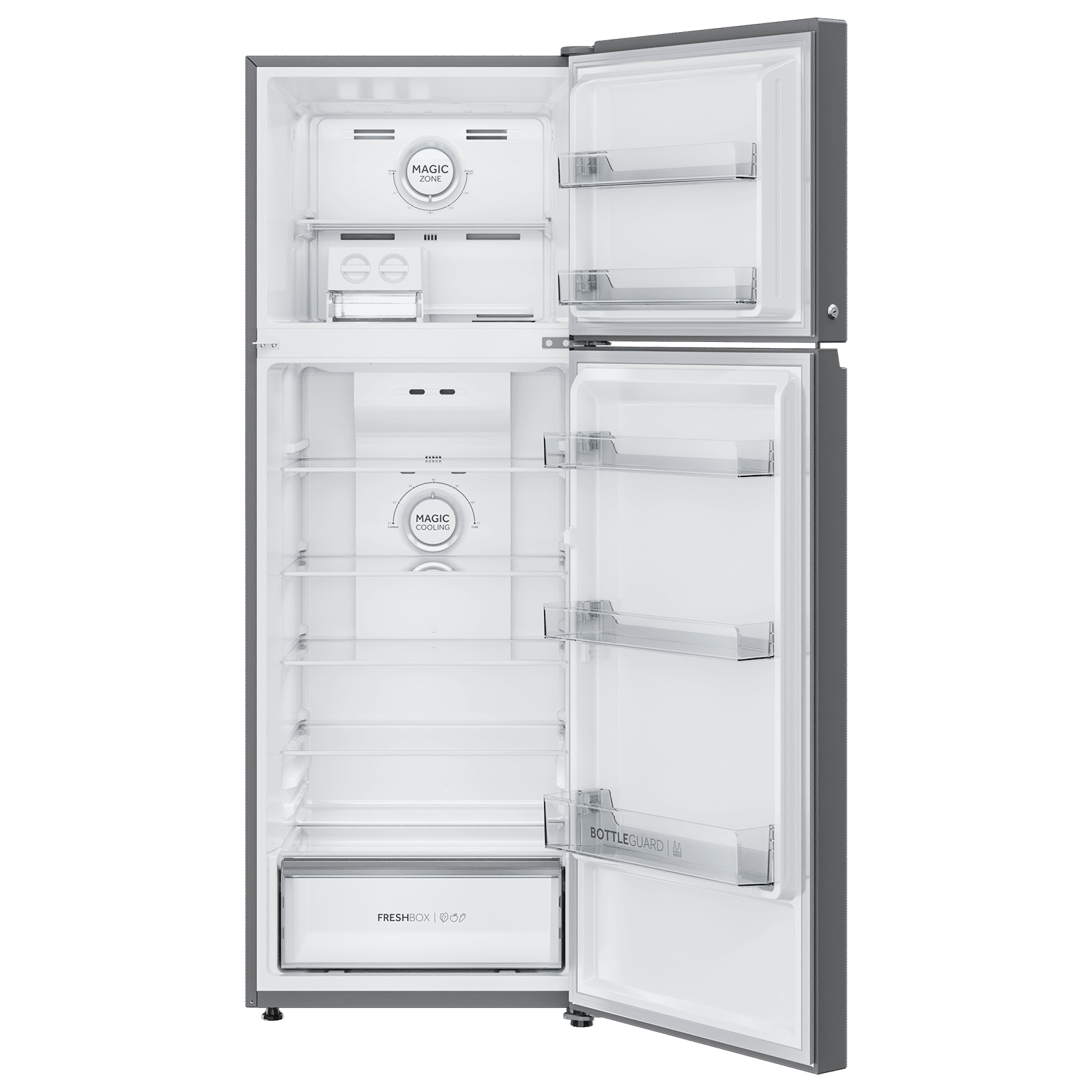Haier 345 Litres 3 Star Frost Free Double Door Convertible Refrigerator with Magic Cooling Technology (HRF-3654CIS-E, Inox Steel) Haier 345 Litres 3 Star Frost Free Double Door Convertible Refrigerator with Magic Cooling Technology (HRF-3654CIS-E, Inox Steel)_6