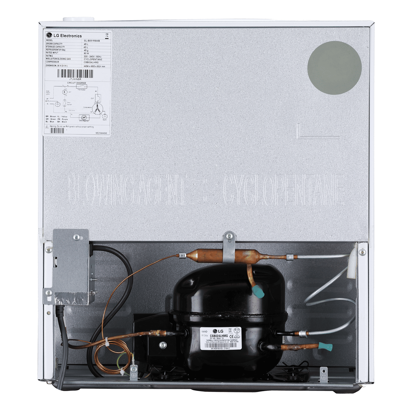 LG 45 Litres 2 Star Direct Cool Single Door Refrigerator with Antibacterial Gasket (GL-M051RSWC, Super White)_5