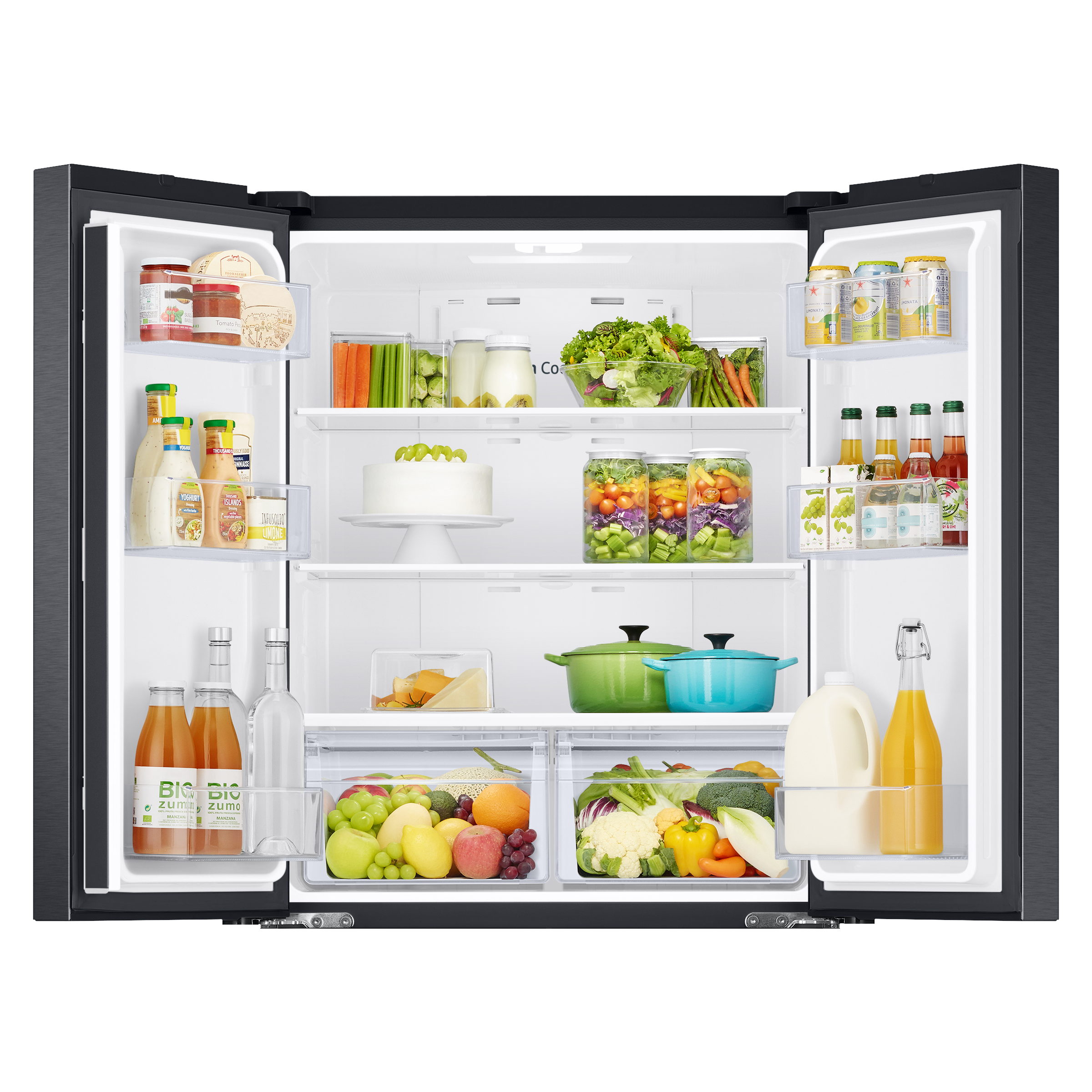 SAMSUNG 550 Litres Frost Free French Door Convertible Refrigerator with Twin Cooling Plus Technology (RF57A5032B1/TL, Black Matt)_6
