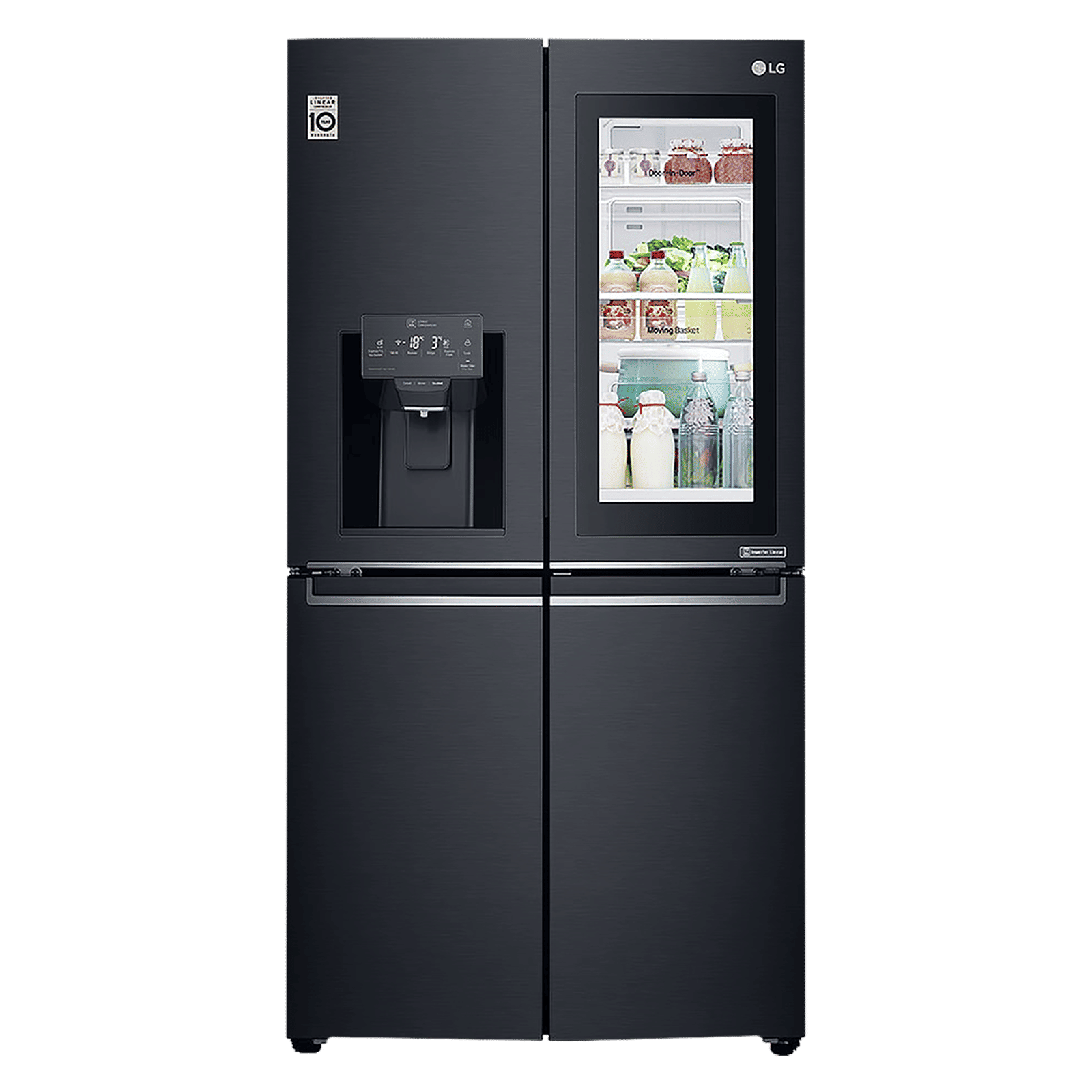 LG 889 Litres 2 Star Frost Free French Door Smart Wi-Fi Enabled Refrigerator with InstaView Door-in-Door (GR-X31FMQHL, Matte Black)_1