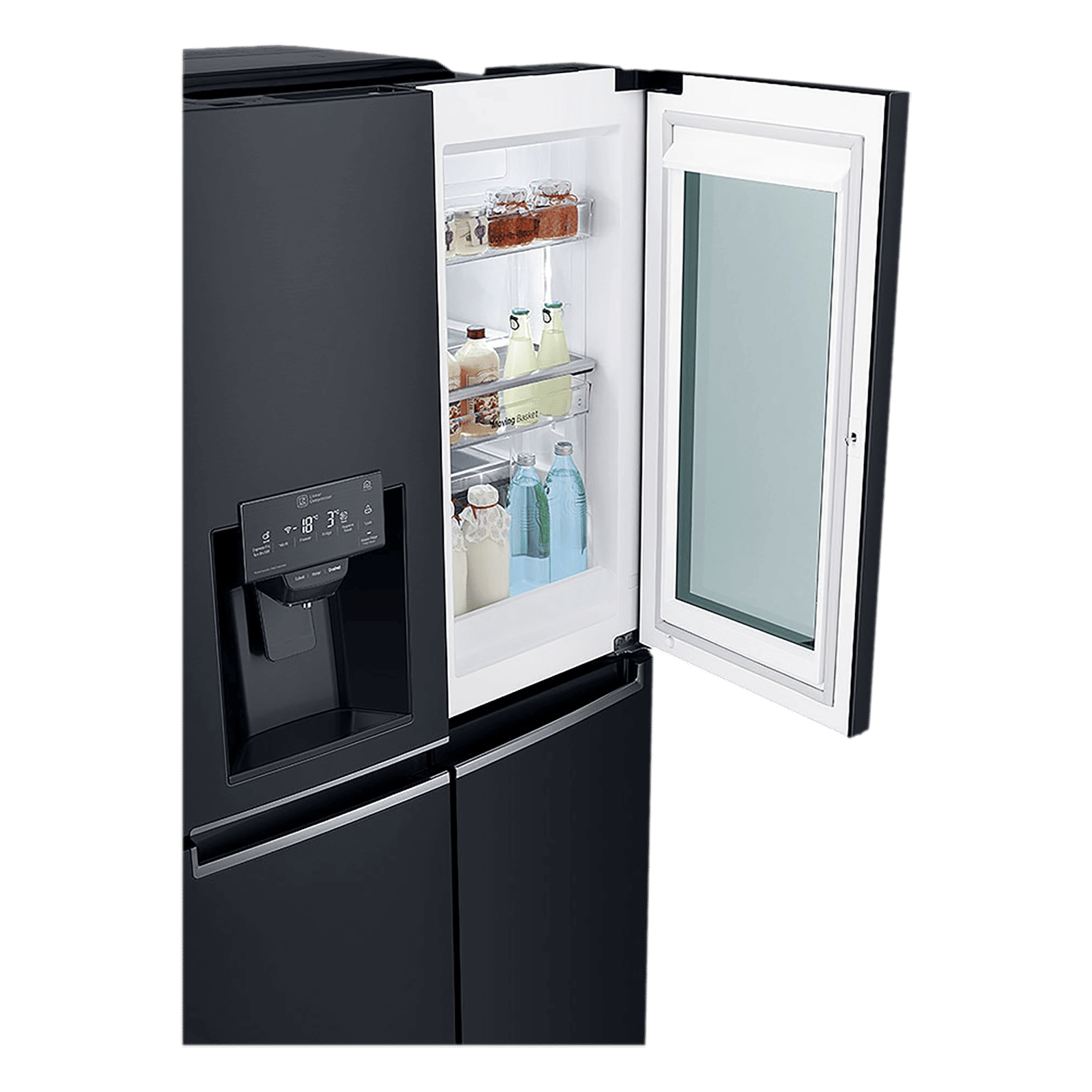 LG 889 Litres 2 Star Frost Free French Door Smart Wi-Fi Enabled Refrigerator with InstaView Door-in-Door (GR-X31FMQHL, Matte Black)_17