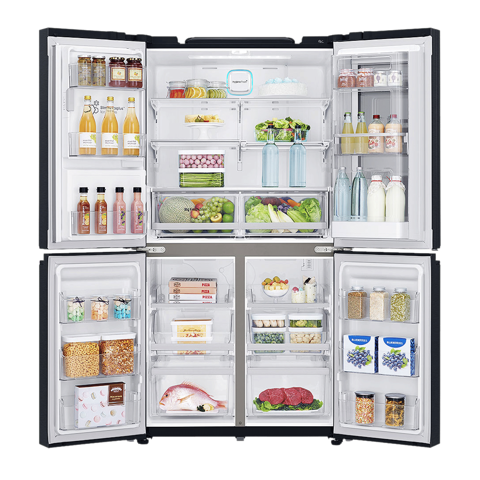 LG 889 Litres 2 Star Frost Free French Door Smart Wi-Fi Enabled Refrigerator with InstaView Door-in-Door (GR-X31FMQHL, Matte Black)_5