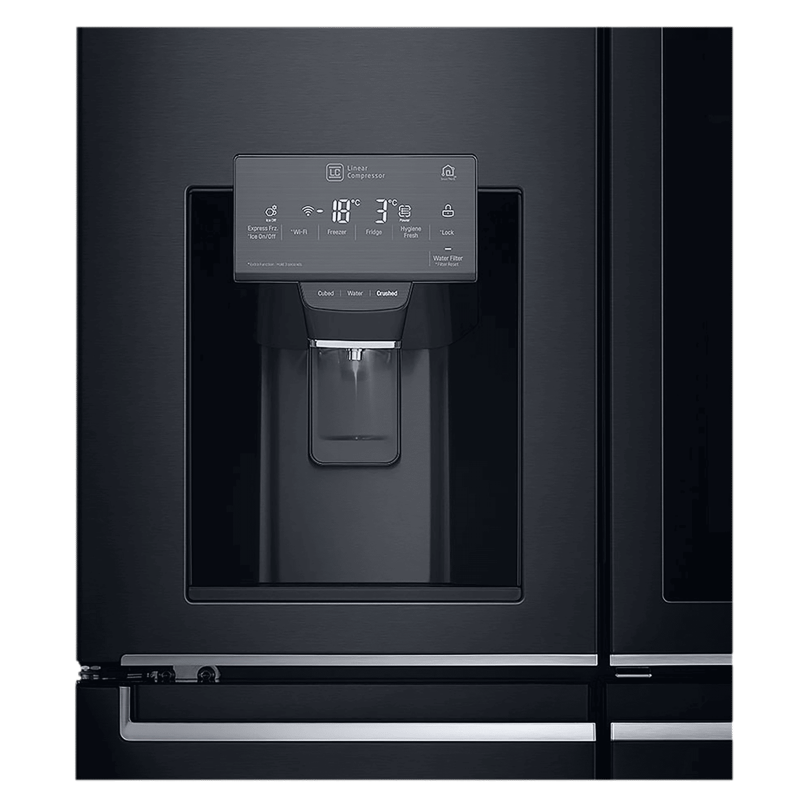LG 889 Litres 2 Star Frost Free French Door Smart Wi-Fi Enabled Refrigerator with InstaView Door-in-Door (GR-X31FMQHL, Matte Black)_7
