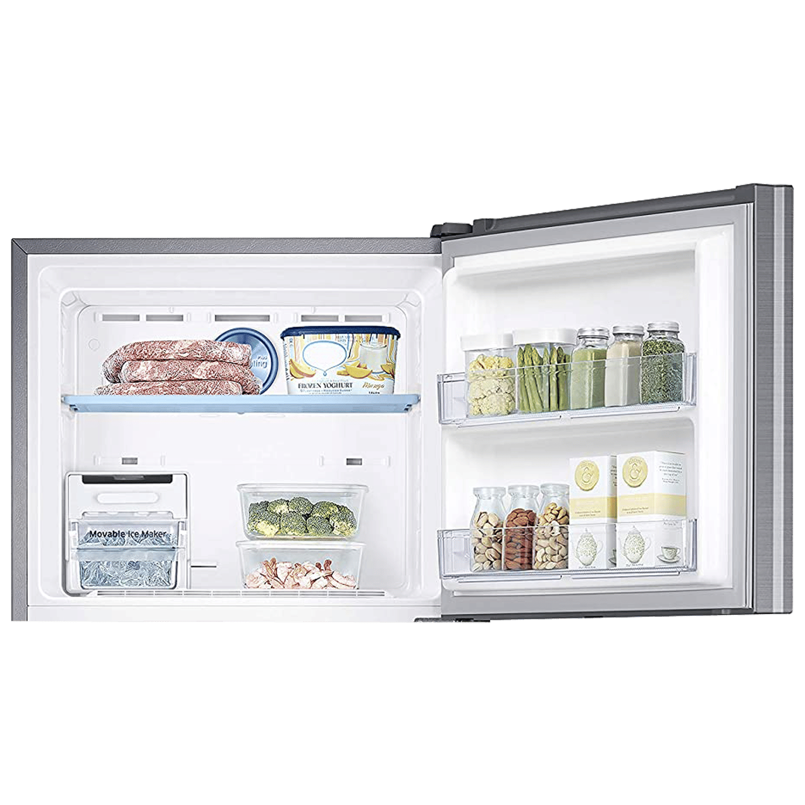 SAMSUNG 386 Litres 2 Star Frost Free Double Door Convertible Refrigerator with Curd Maestro (RT39T5C38S9/TL, Refined Inox)_9