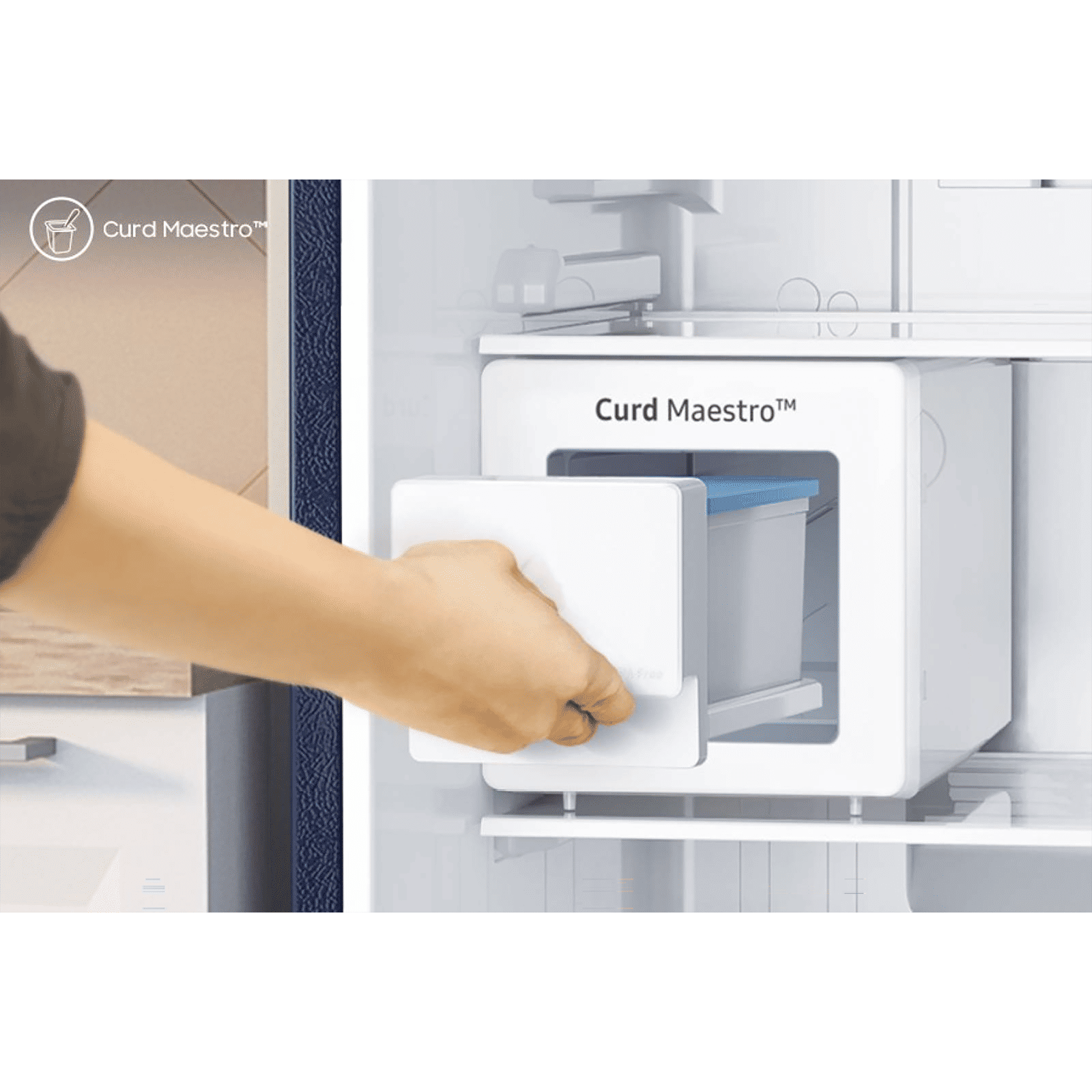 SAMSUNG 386 Litres 2 Star Frost Free Double Door Convertible Refrigerator with Curd Maestro (RT39T5C38S9/TL, Refined Inox)_11