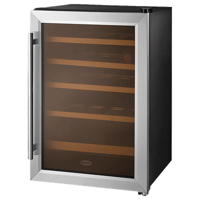 KAFF 50 Litres 16 Bottles Wine Cooler (Inner Glass with UV-Protection, KWC 62, Black)