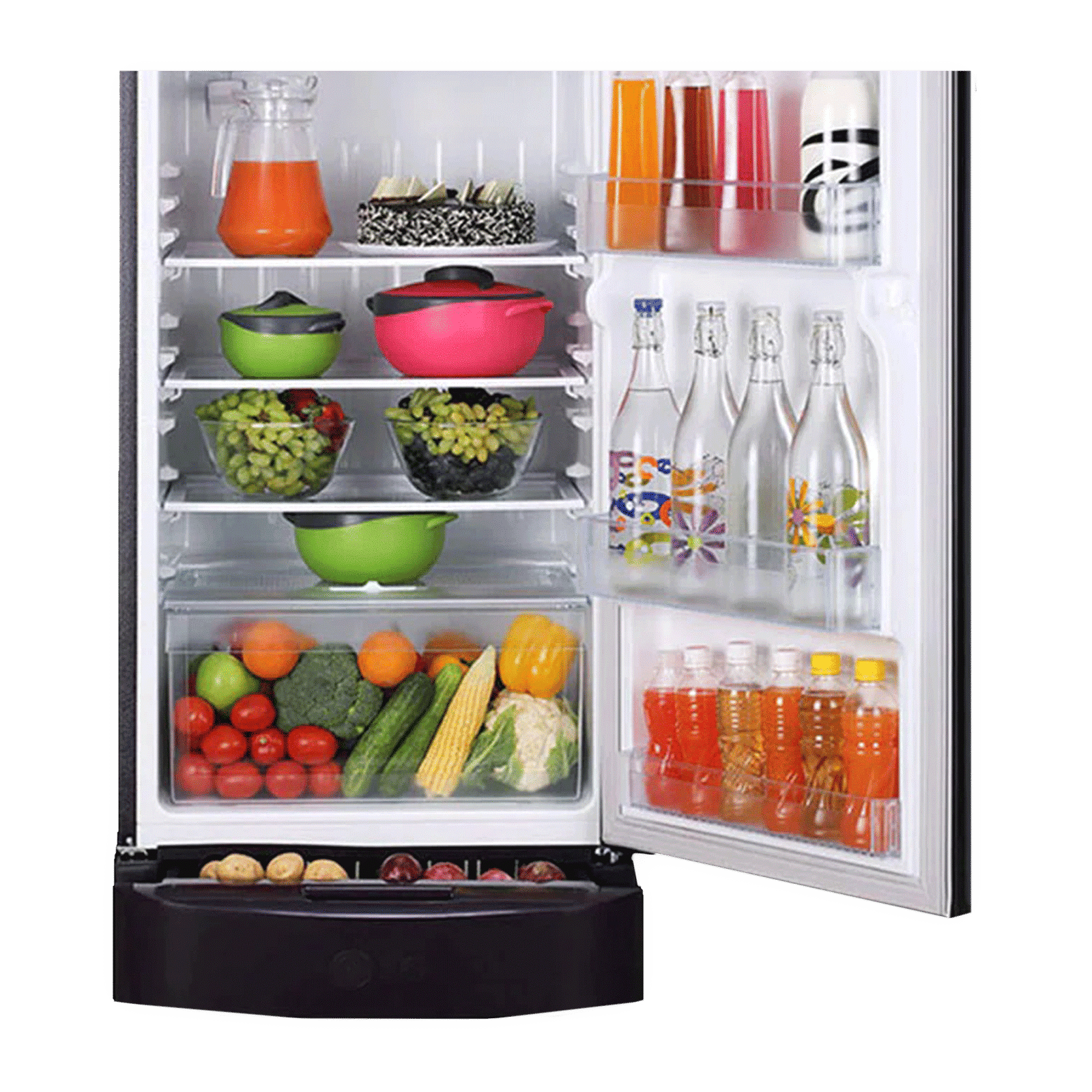 LG 235 Litres 3 Star Direct Cool Single Door Refrigerator with Stabilizer Free Operation (GL-D241APGD, Purple Glow)_7