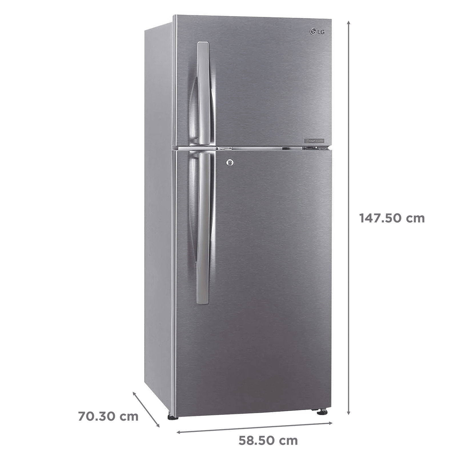 LG 242 Litres 2 Star Frost Free Double Door Refrigerator with Multi Air Flow System (GL-N292RDSY, Dazzle Steel)_3