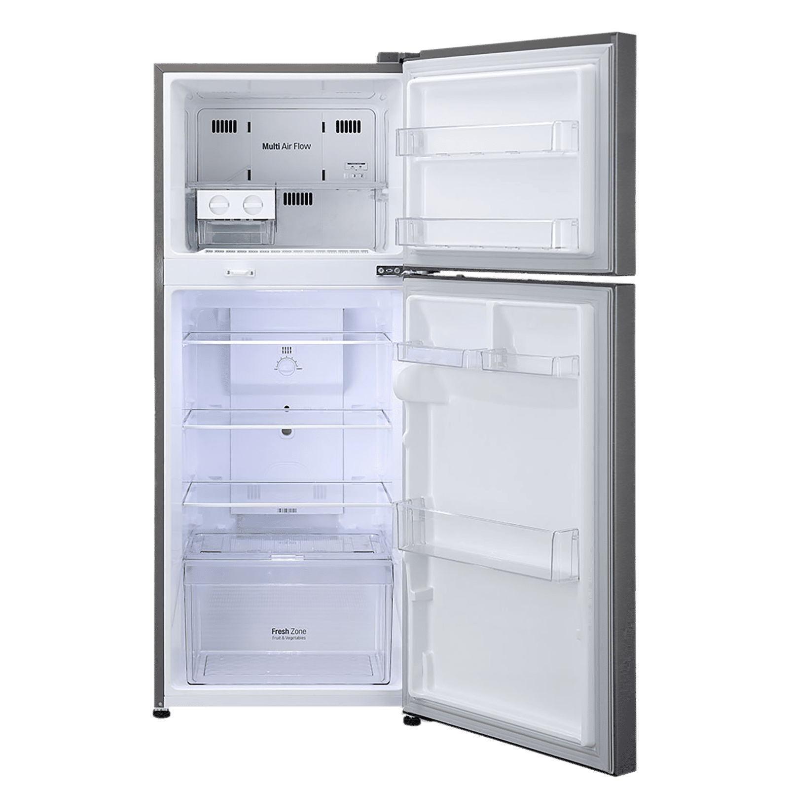 LG 242 Litres 2 Star Frost Free Double Door Refrigerator with Multi Air Flow System (GL-N292RDSY, Dazzle Steel)_5