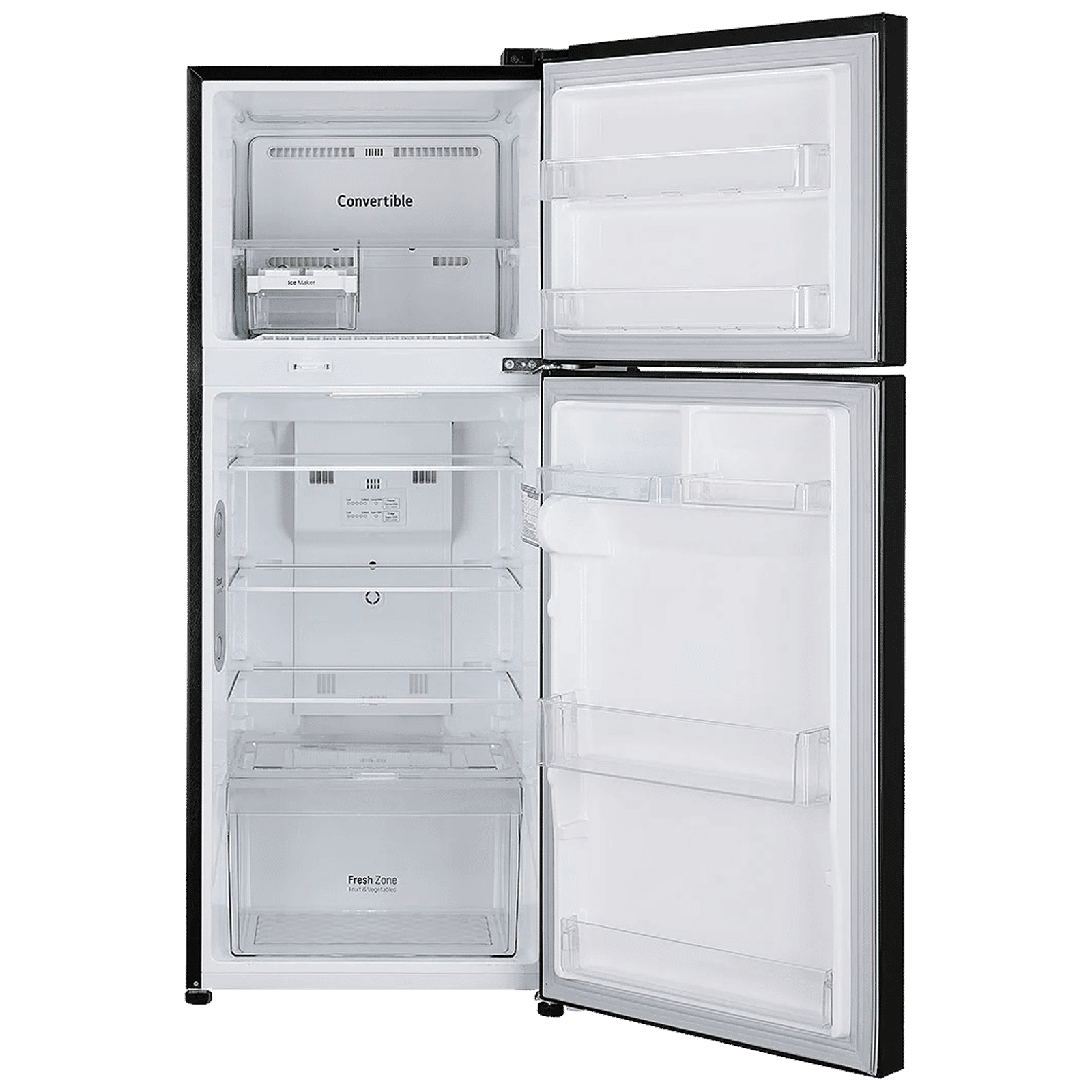 LG 240 Litres 3 Star Frost Free Double Door Refrigerator with Multi Air Flow System (GL-T292RESX, Ebony Sheen)_9