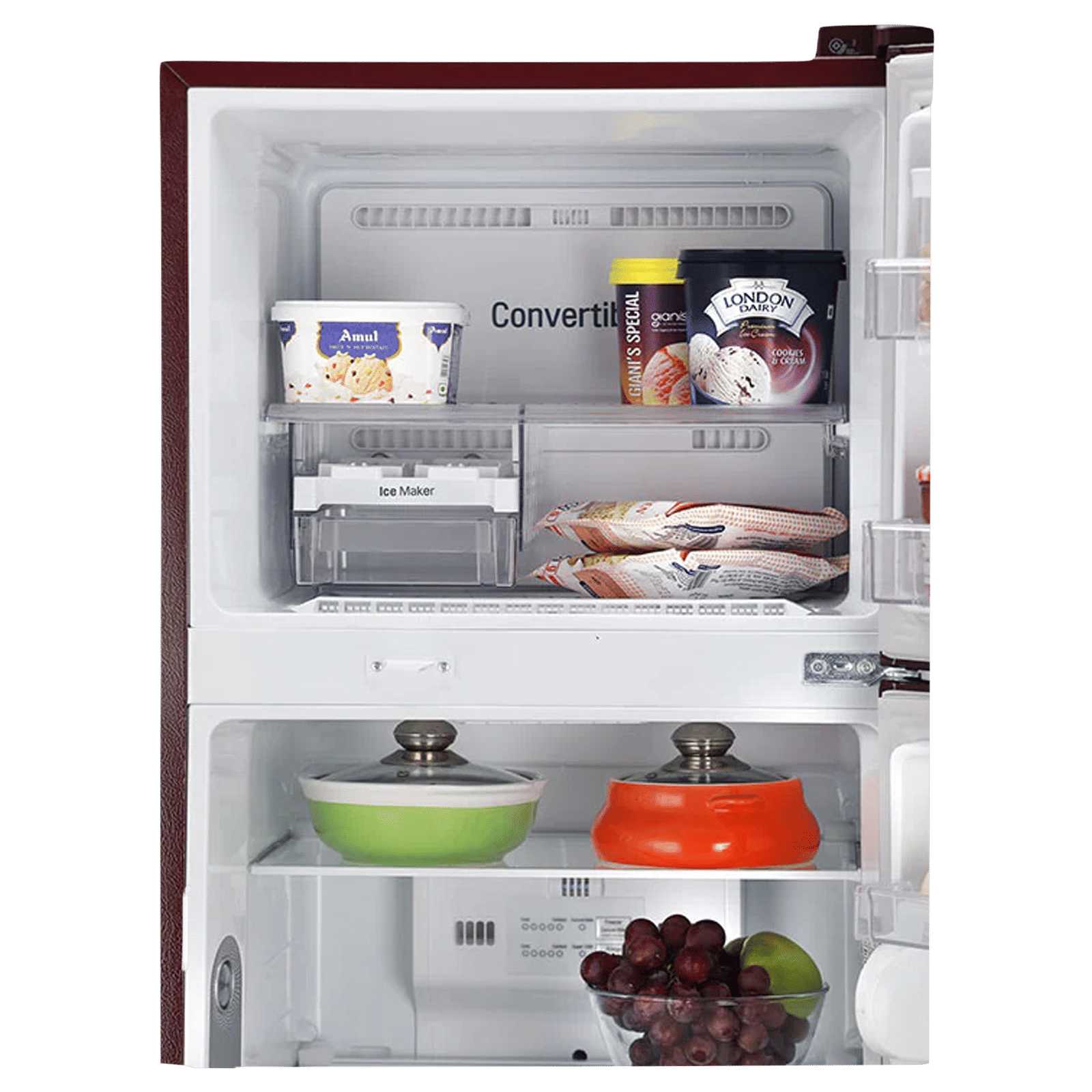 LG 264 Litres 2 Star Frost Free Double Door Refrigerator with Multi Air Flow System (GL-T302RSCY, Scarlet Charm) LG 264 Litres 2 Star Frost Free Double Door Refrigerator with Multi Air Flow System (GL-T302RSCY, Scarlet Charm)_9