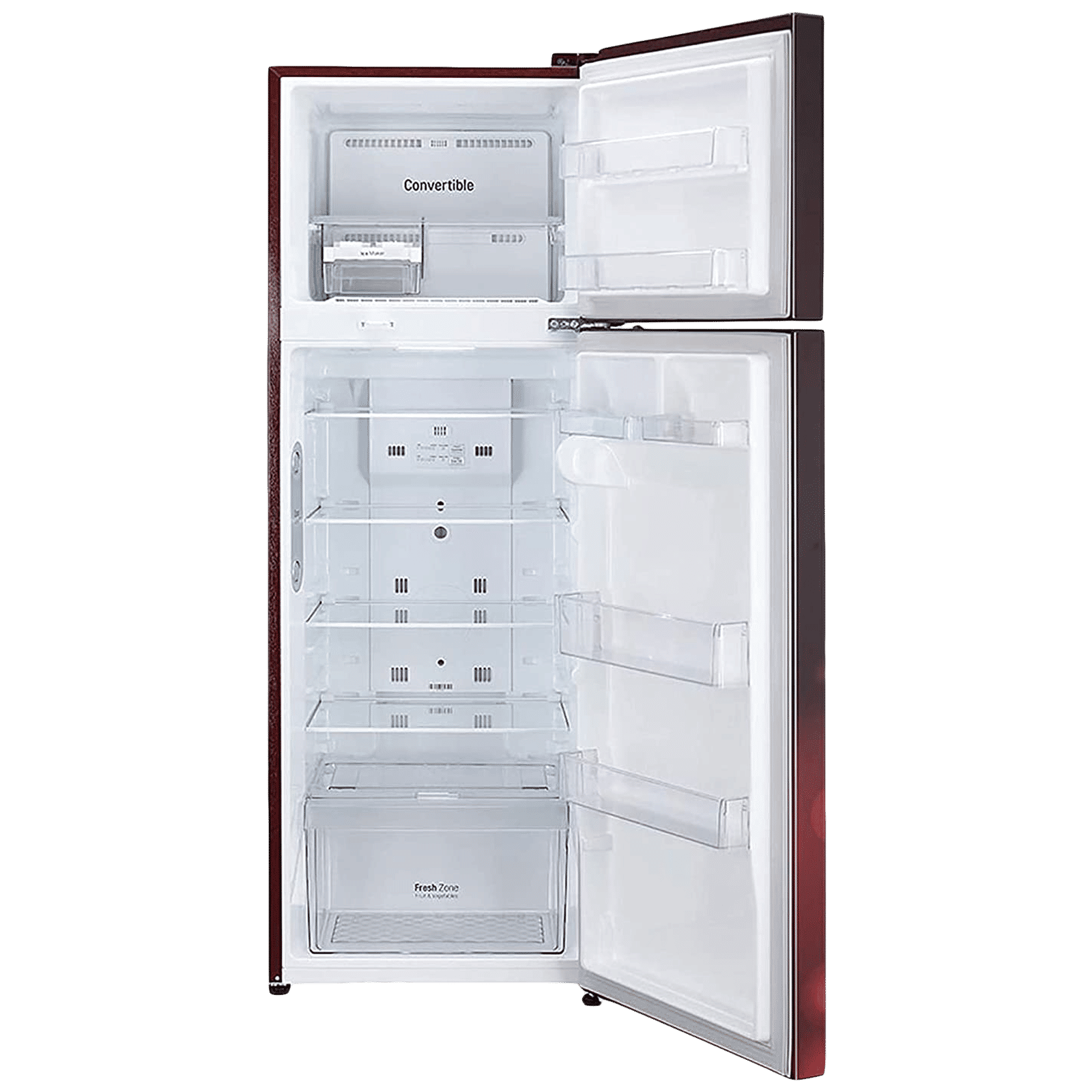 LG 264 Litres 2 Star Frost Free Double Door Refrigerator with Multi Air Flow System (GL-T302RSCY, Scarlet Charm) LG 264 Litres 2 Star Frost Free Double Door Refrigerator with Multi Air Flow System (GL-T302RSCY, Scarlet Charm)_6