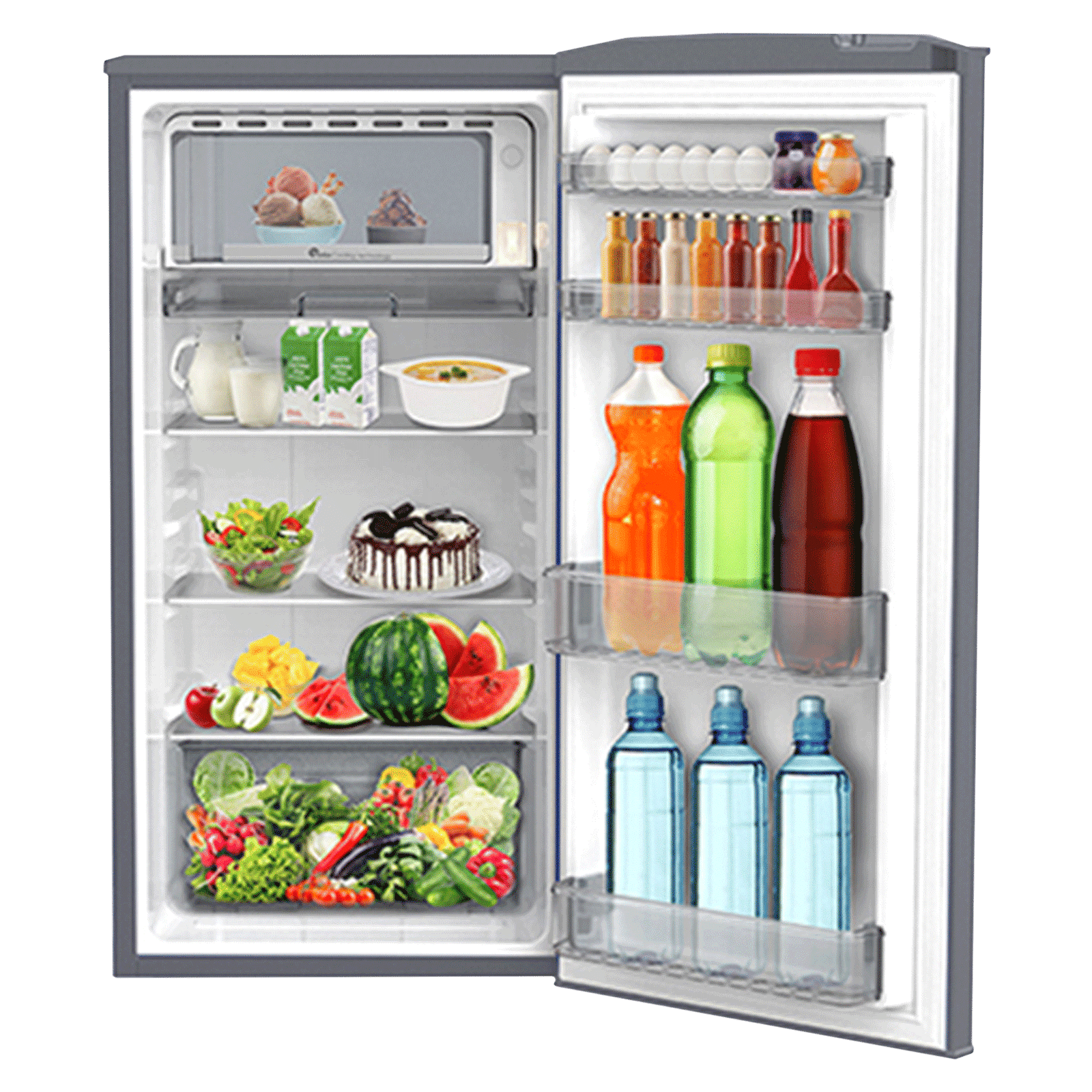 Godrej Edge Neo 192 Litres 4 Star Direct Cool Single Door Refrigerator with Turbo Cooling Technology (RD EDGE NEO 207D 43 THI, Jet Steel) Godrej Edge Neo 192 Litres 4 Star Direct Cool Single Door Refrigerator with Turbo Cooling Technology (RD EDGE NEO 207D 43 THI, Jet Steel)_3