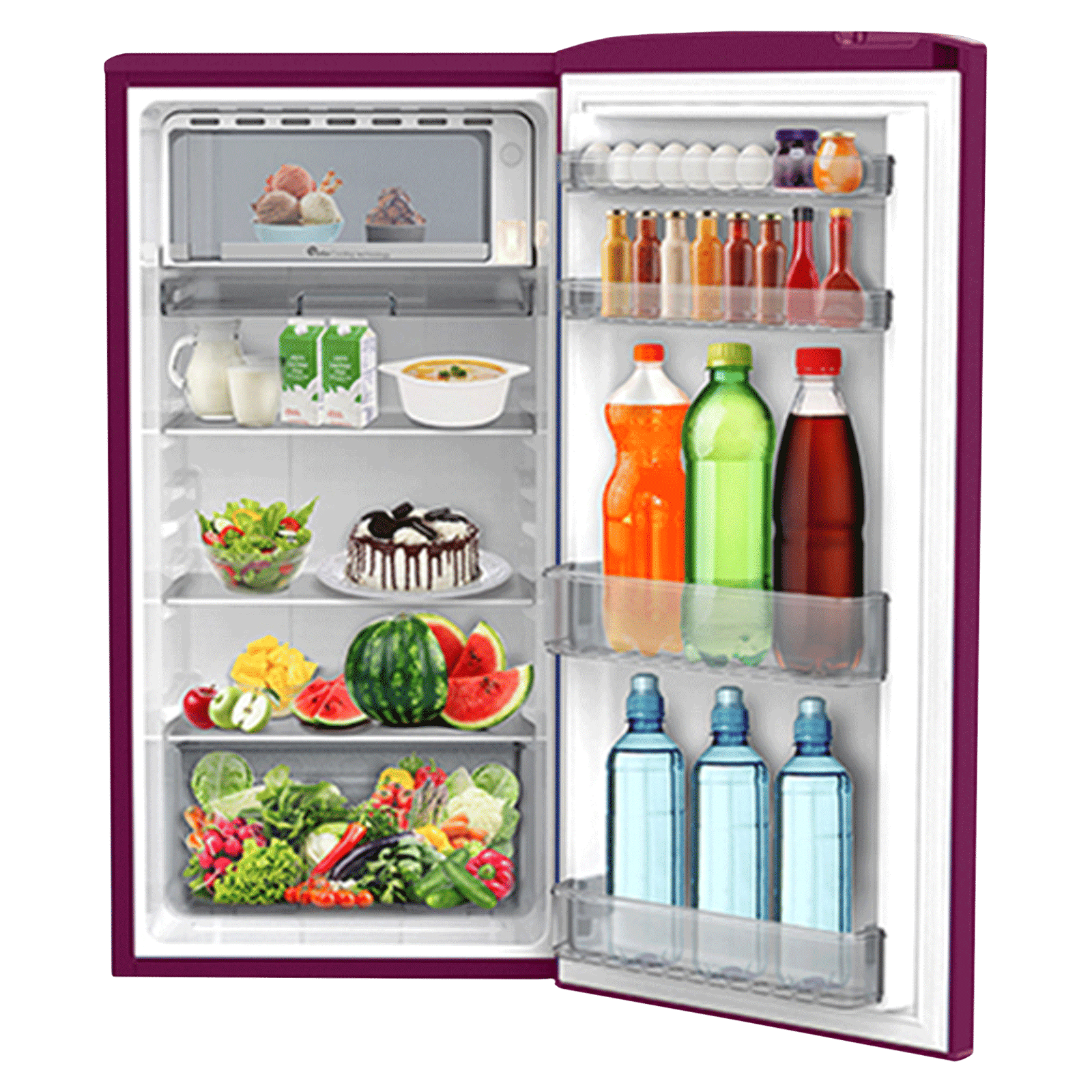 Godrej Edge Neo 192 Litres 5 Star Direct Cool Single Door Refrigerator with Turbo Cooling Technology (RD EDGE NEO 207E 53 THI, Aqua Wine)_3