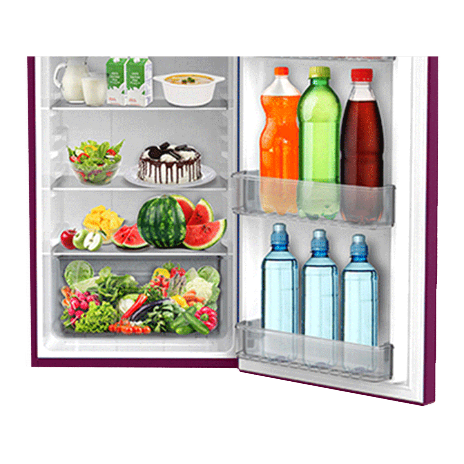 Godrej Edge Neo 192 Litres 5 Star Direct Cool Single Door Refrigerator with Turbo Cooling Technology (RD EDGE NEO 207E 53 THI, Aqua Wine)_5