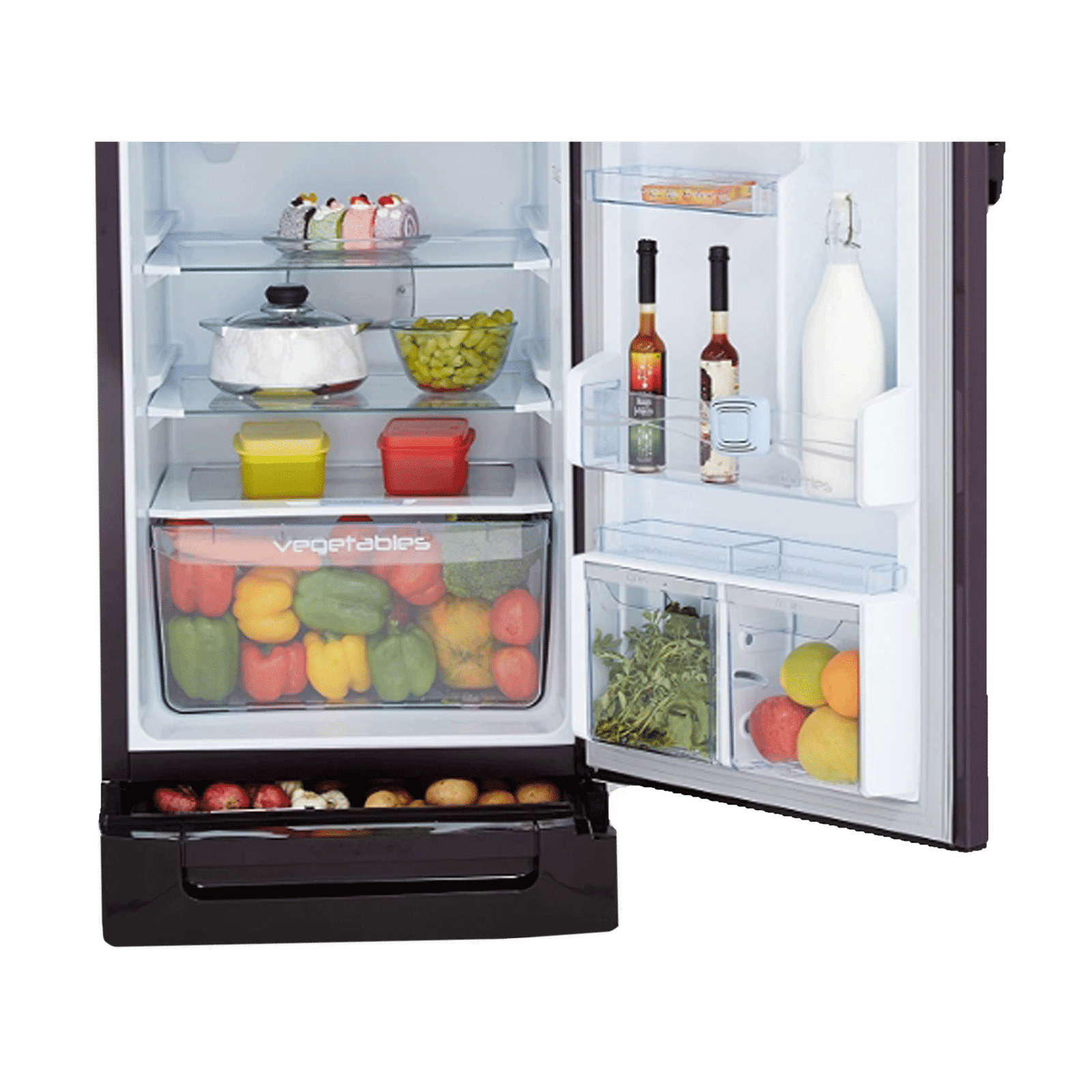 Godrej Edge Pro 190 Litres 4 Star Direct Cool Single Door Refrigerator with Base Stand Drawer (RD EDGE PRO 205D 43 TDI, Aqua Wine) Godrej Edge Pro 190 Litres 4 Star Direct Cool Single Door Refrigerator with Base Stand Drawer (RD EDGE PRO 205D 43 TDI, Aqua Wine)_4