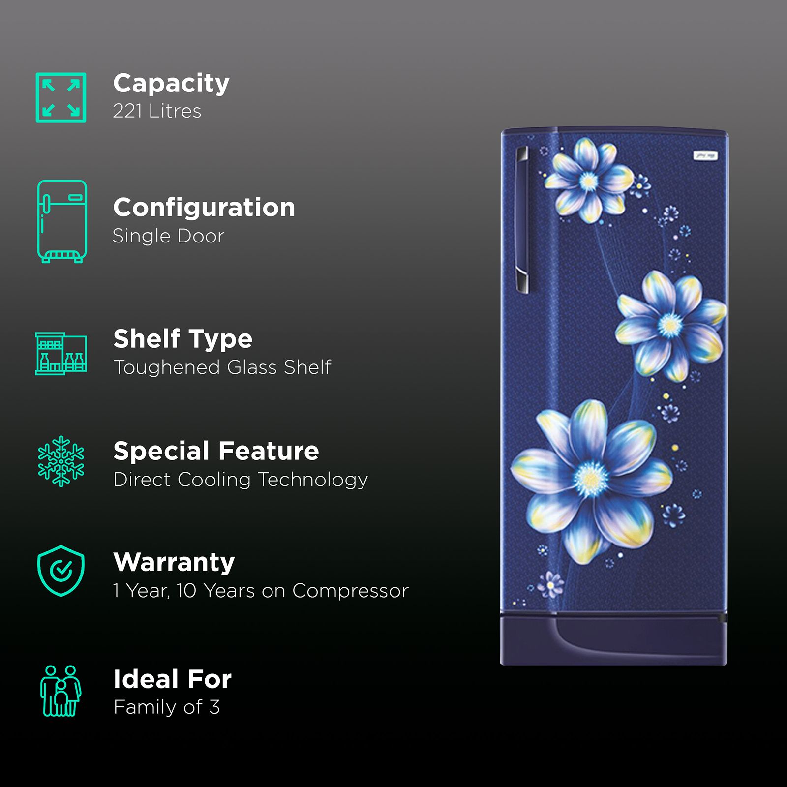 Godrej Edge SX 221 Litres 3 Star Direct Cool Single Door Refrigerator with Uniform Cooling Technology (RD EDGE SX 236C 33 TAI, Pearl Purple) Godrej Edge SX 221 Litres 3 Star Direct Cool Single Door Refrigerator with Uniform Cooling Technology (RD EDGE SX 236C 33 TAI, Pearl Purple)_2