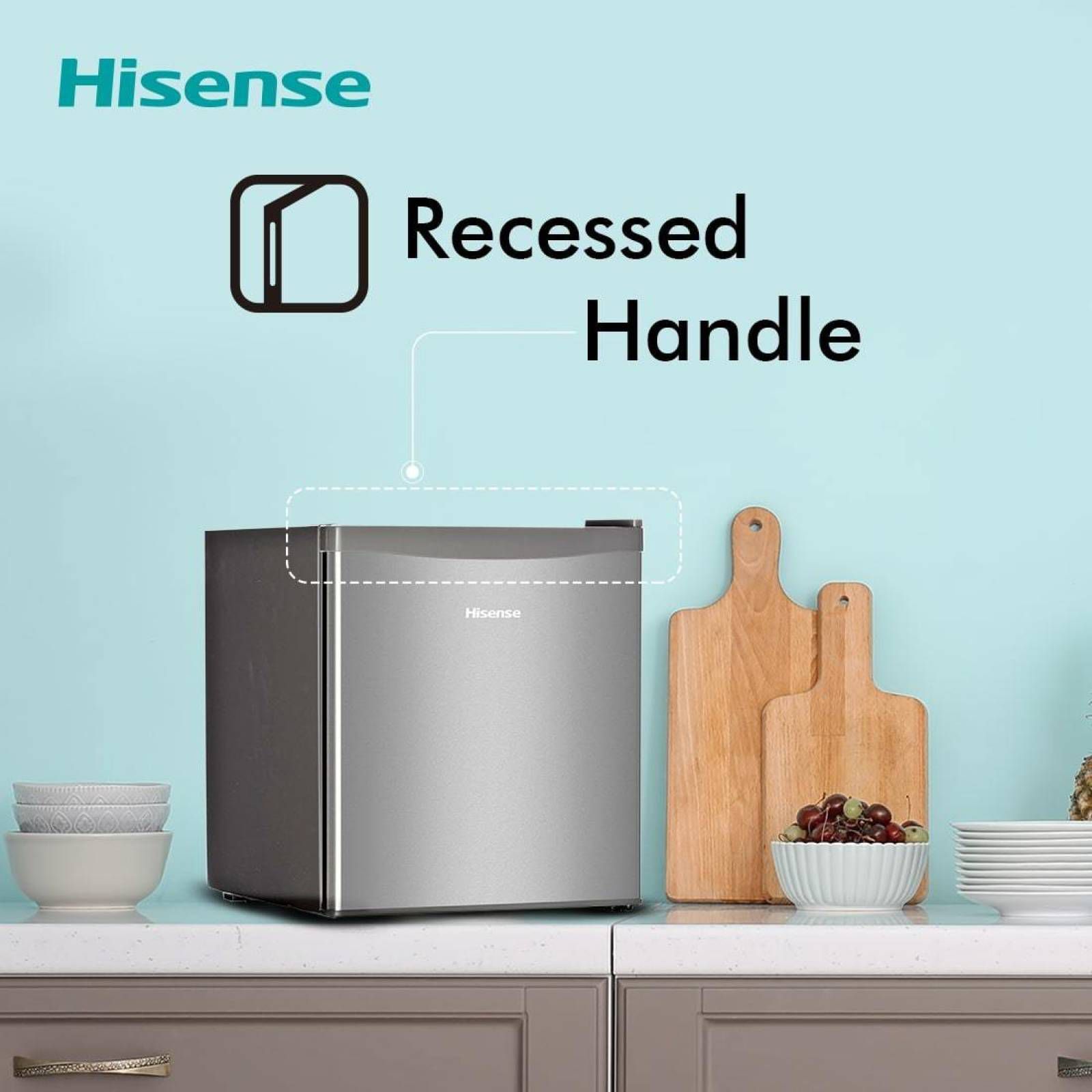 Hisense 44 Litres 1 Star Direct Cool Single Door Refrigerator with Stabilizer Free Operation (RR60D4ASB1, Silver)_12