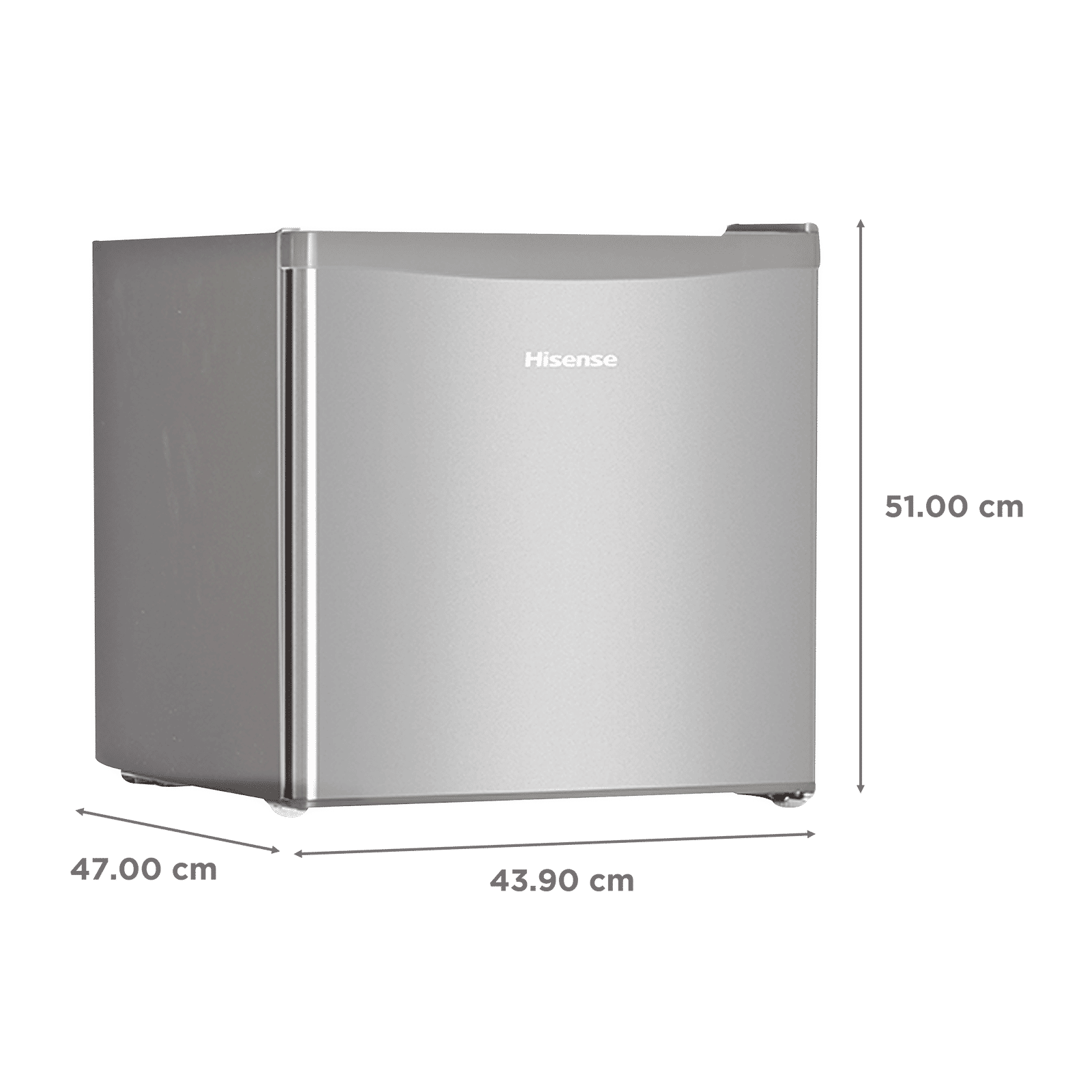 Hisense 44 Litres 1 Star Direct Cool Single Door Refrigerator with Stabilizer Free Operation (RR60D4ASB1, Silver)_3