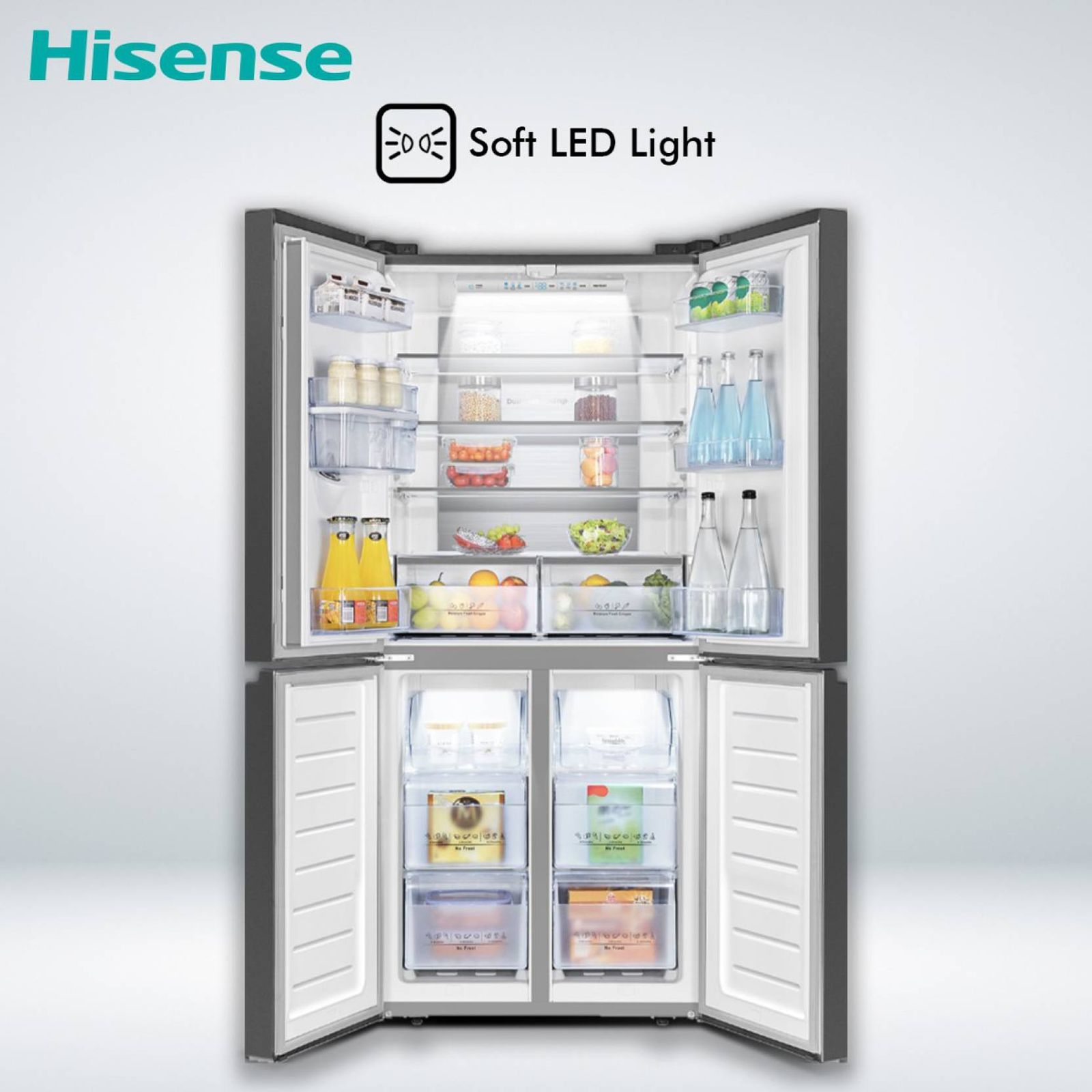 Hisense 507 Litres Frost Free French Door Refrigerator with Water Dispenser (RQ507N4SBVW, Premium Black) Hisense 507 Litres Frost Free French Door Refrigerator with Water Dispenser (RQ507N4SBVW, Premium Black)_19