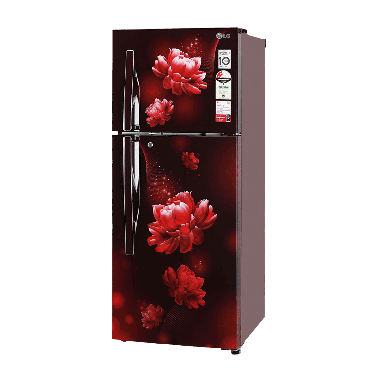 LG 240 Litres 2 Star Frost Free Double Door Convertible Refrigerator with Multi Air Flow System (GL-S292RSCY, Scarlet Charm)_9