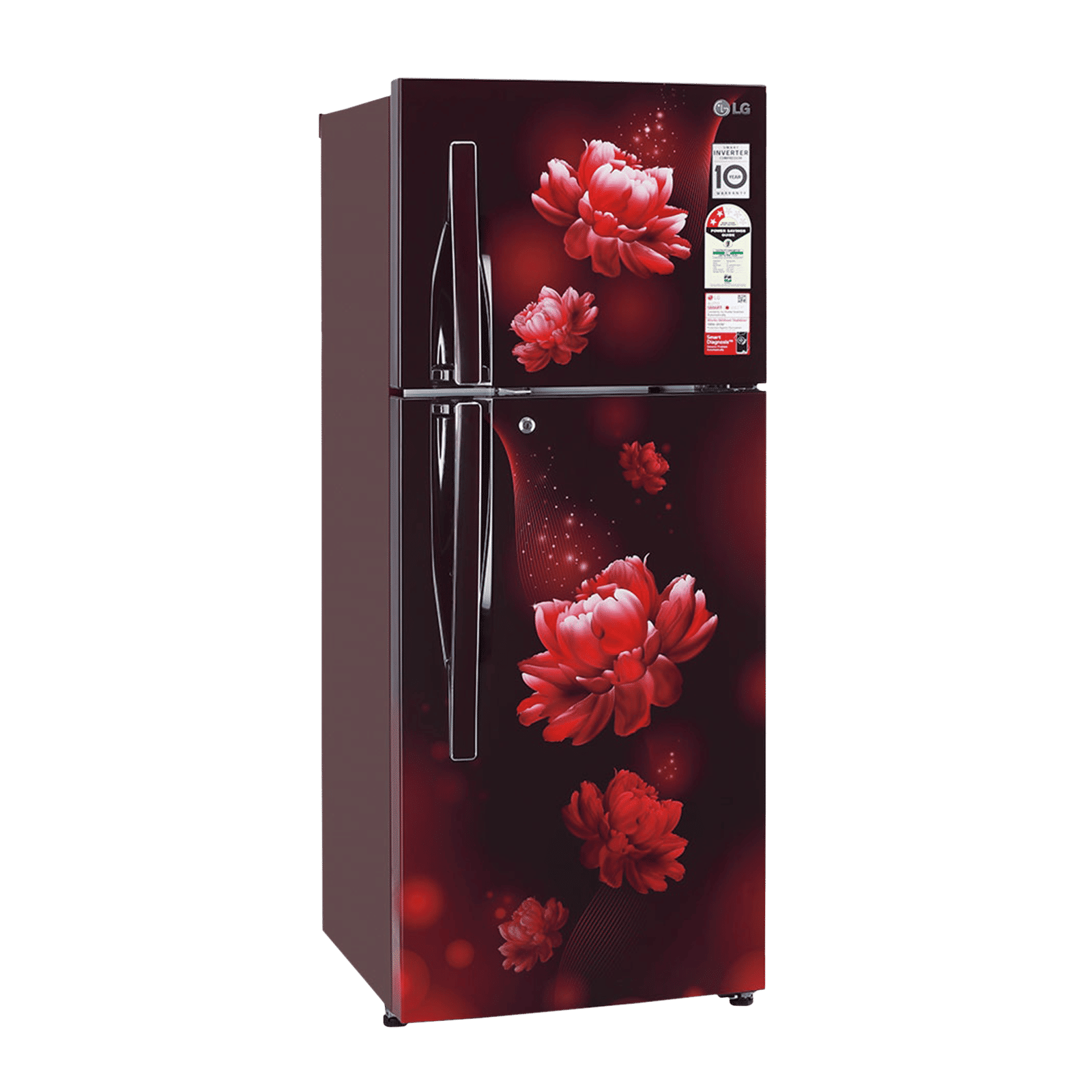 LG 240 Litres 2 Star Frost Free Double Door Convertible Refrigerator with Multi Air Flow System (GL-S292RSCY, Scarlet Charm)_4