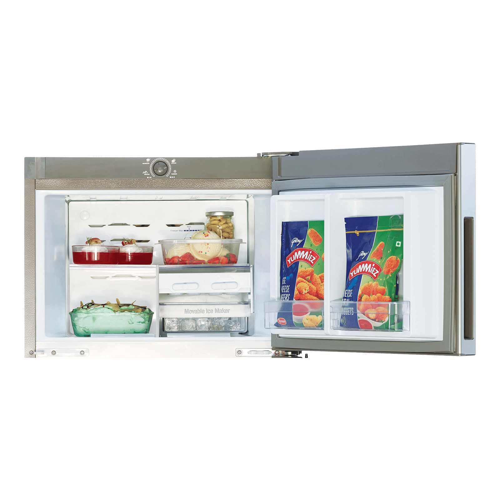 Godrej Eon Vibe 261 Litres 3 Star Frost Free Double Door Refrigerator with Cool Shower Technology (RT EON VIBE 276C 35 HCI, Silky Wine) Godrej Eon Vibe 261 Litres 3 Star Frost Free Double Door Refrigerator with Cool Shower Technology (RT EON VIBE 276C 35 HCI, Silky Wine)_5