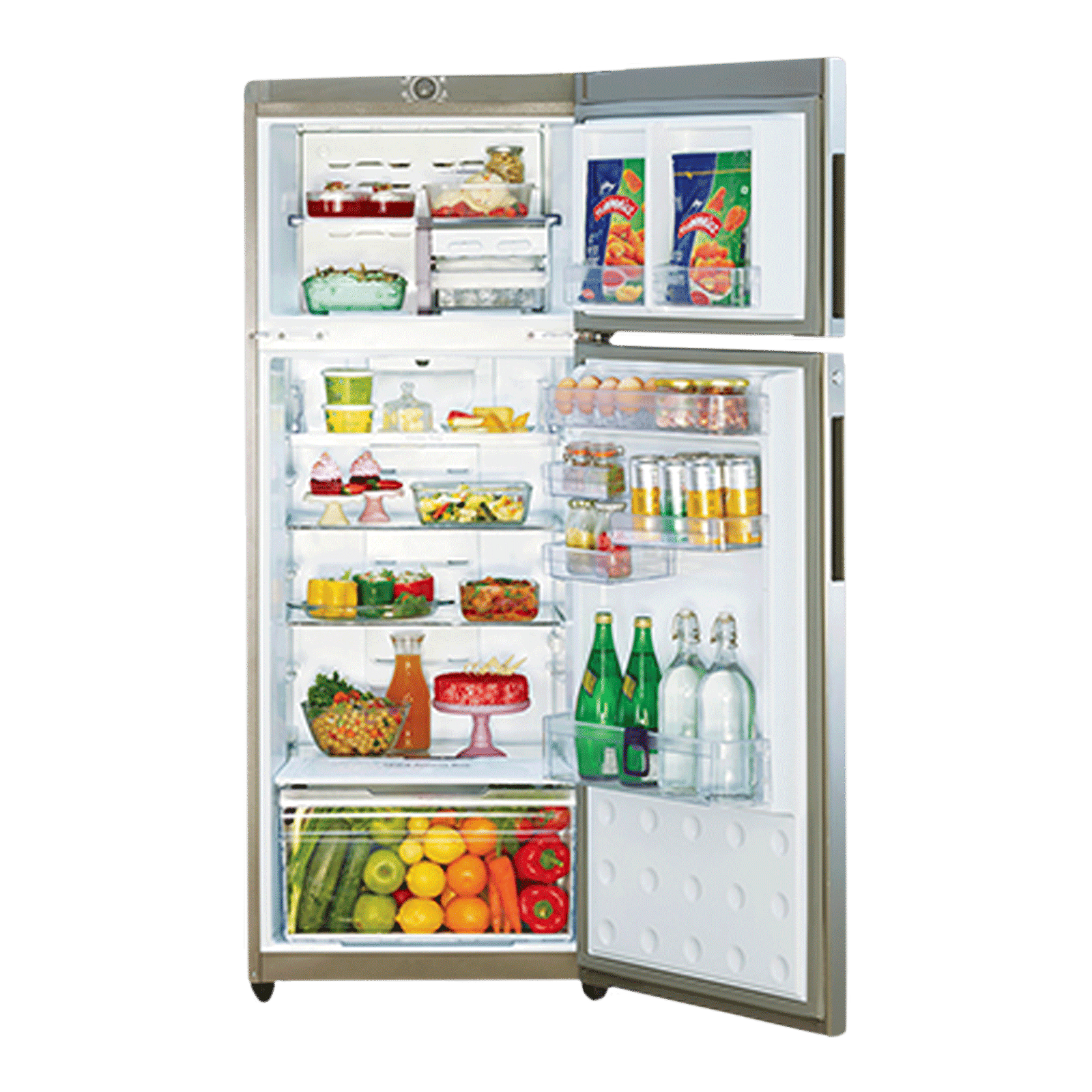 Godrej Eon Vibe 311 Litres 2 Star Frost Free Double Door Refrigerator with Cool Shower Technology (RT EON VIBE 326B 25 HCF, Steel Rush)_3