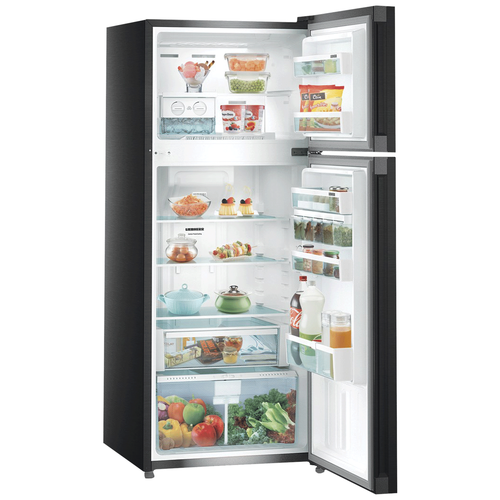 LIEBHERR 265 Litres 2 Star Frost Free Double Door Refrigerator with Forced Air Cooling (TCBS 2630, Black Steel) LIEBHERR 265 Litres 2 Star Frost Free Double Door Refrigerator with Forced Air Cooling (TCBS 2630, Black Steel)_12