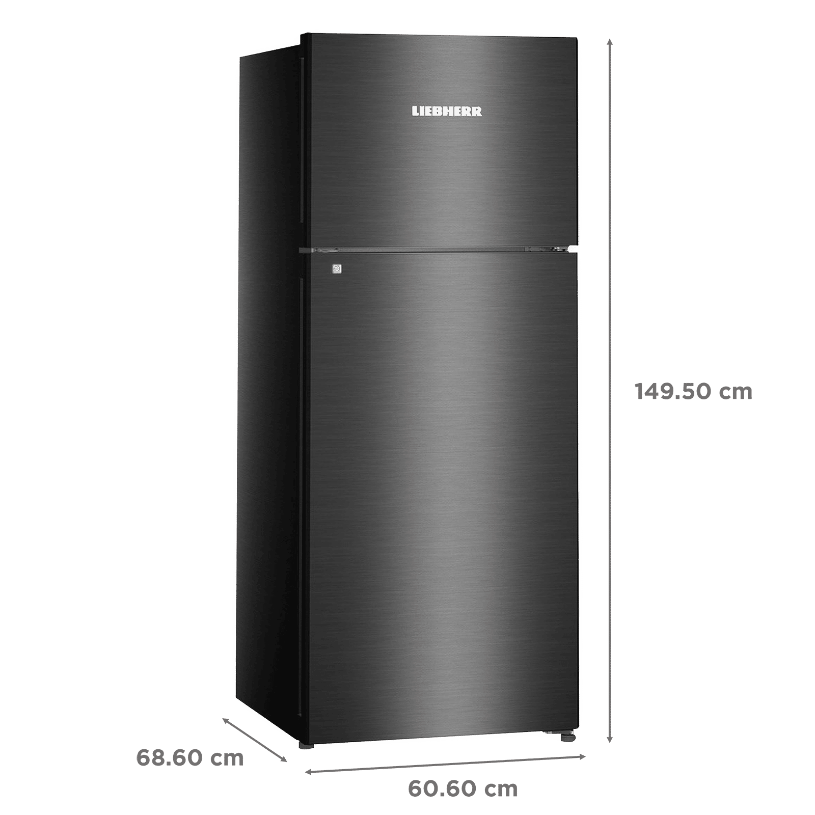 LIEBHERR 265 Litres 2 Star Frost Free Double Door Refrigerator with Forced Air Cooling (TCBS 2630, Black Steel) LIEBHERR 265 Litres 2 Star Frost Free Double Door Refrigerator with Forced Air Cooling (TCBS 2630, Black Steel)_3