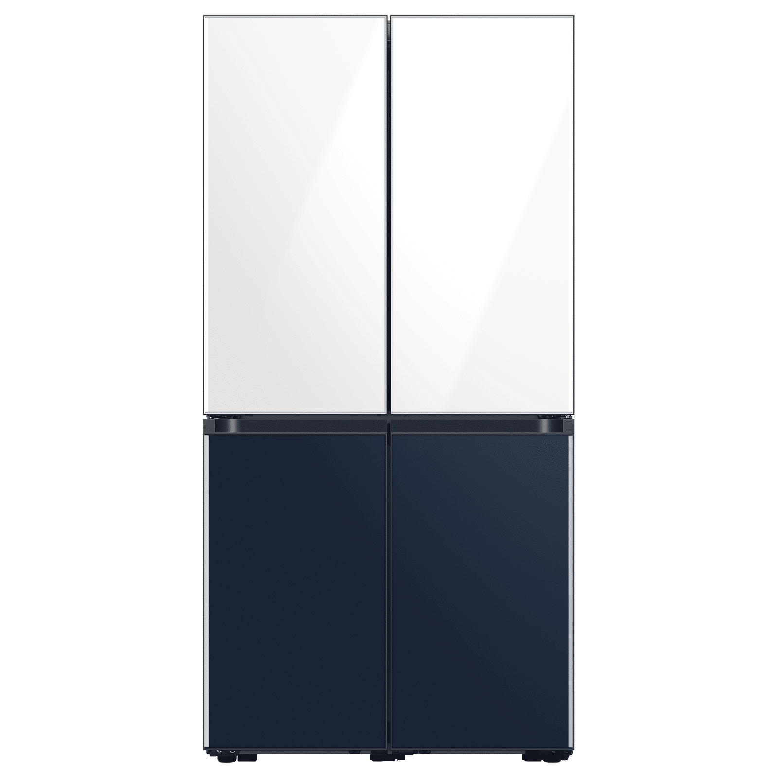 SAMSUNG 620 Litres Frost Free French Door Smart Wi-Fi Enabled Refrigerator with Twin Cooling Plus Technology (RF63A91C377/TL, Glam White/Glam Navy)_1