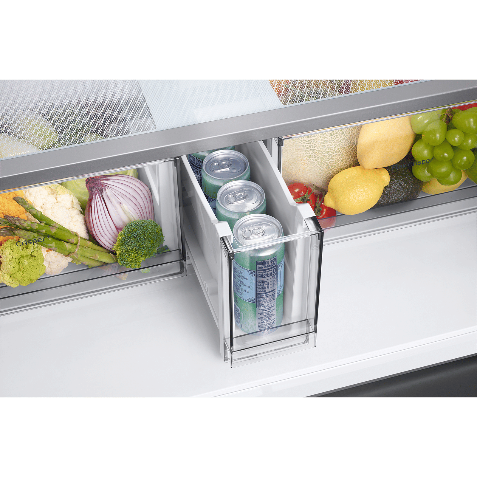SAMSUNG 620 Litres Frost Free French Door Smart Wi-Fi Enabled Refrigerator with Twin Cooling Plus Technology (RF63A91C377/TL, Glam White/Glam Navy)_10