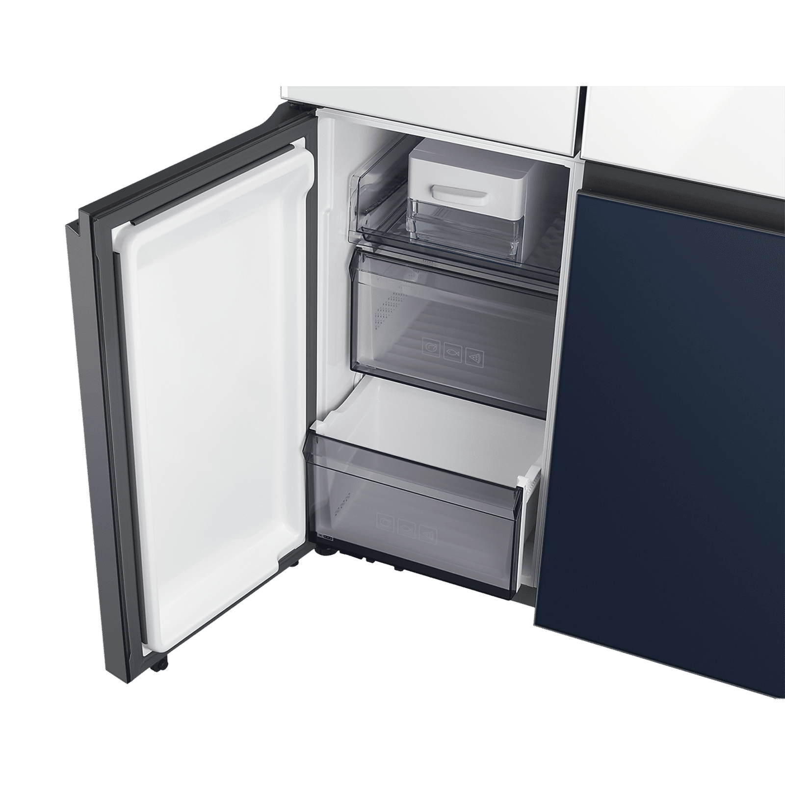 SAMSUNG 620 Litres Frost Free French Door Smart Wi-Fi Enabled Refrigerator with Twin Cooling Plus Technology (RF63A91C377/TL, Glam White/Glam Navy)_14