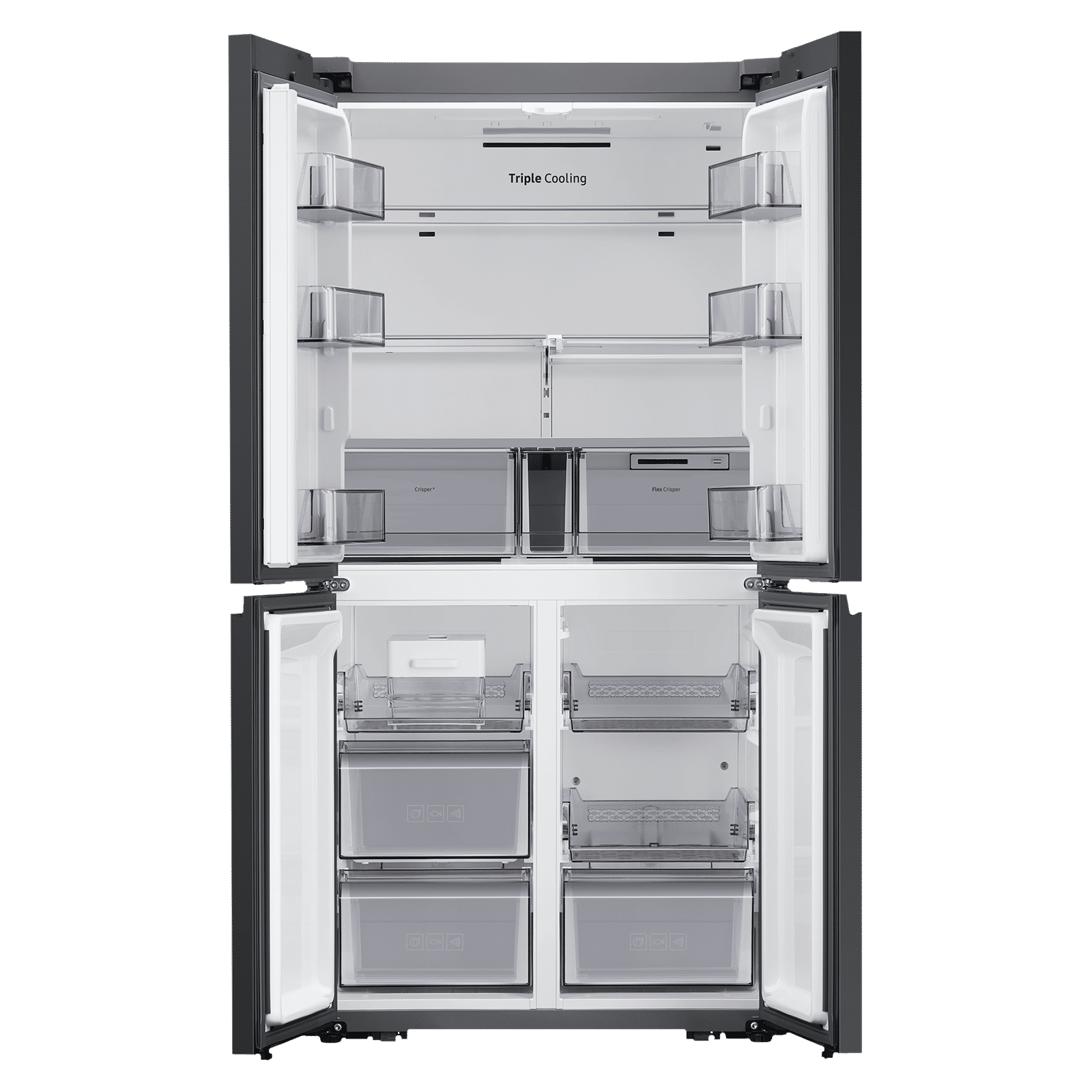 SAMSUNG 620 Litres Frost Free French Door Smart Wi-Fi Enabled Refrigerator with Twin Cooling Plus Technology (RF63A91C377/TL, Glam White/Glam Navy)_6