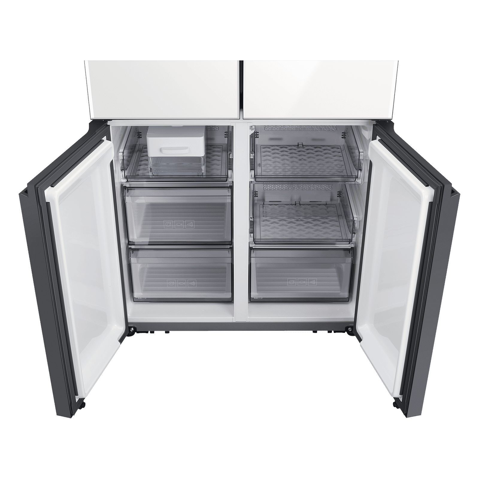 SAMSUNG 620 Litres Frost Free French Door Smart Wi-Fi Enabled Refrigerator with Twin Cooling Plus Technology (RF63A91C377/TL, Glam White/Glam Navy)_8