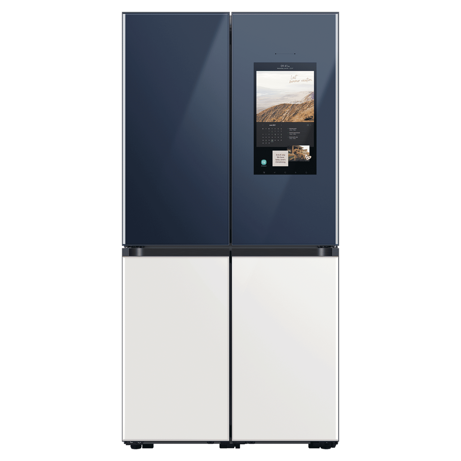 SAMSUNG 934 Litres Frost Free French Door Smart Wi-Fi Enabled Refrigerator with Family Hub (RF90A955387/TL, Glam Navy/Glam White) SAMSUNG 934 Litres Frost Free French Door Smart Wi-Fi Enabled Refrigerator with Family Hub (RF90A955387/TL, Glam Navy/Glam White)_1