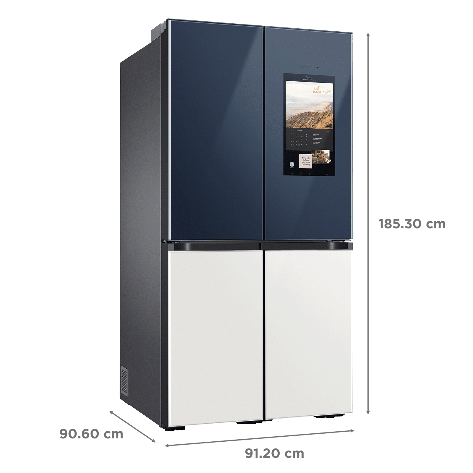 SAMSUNG 934 Litres Frost Free French Door Smart Wi-Fi Enabled Refrigerator with Family Hub (RF90A955387/TL, Glam Navy/Glam White) SAMSUNG 934 Litres Frost Free French Door Smart Wi-Fi Enabled Refrigerator with Family Hub (RF90A955387/TL, Glam Navy/Glam White)_3