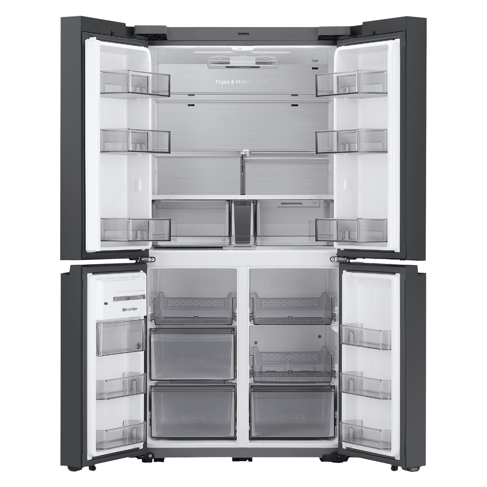 SAMSUNG 934 Litres Frost Free French Door Smart Wi-Fi Enabled Refrigerator with Family Hub (RF90A955387/TL, Glam Navy/Glam White) SAMSUNG 934 Litres Frost Free French Door Smart Wi-Fi Enabled Refrigerator with Family Hub (RF90A955387/TL, Glam Navy/Glam White)_5