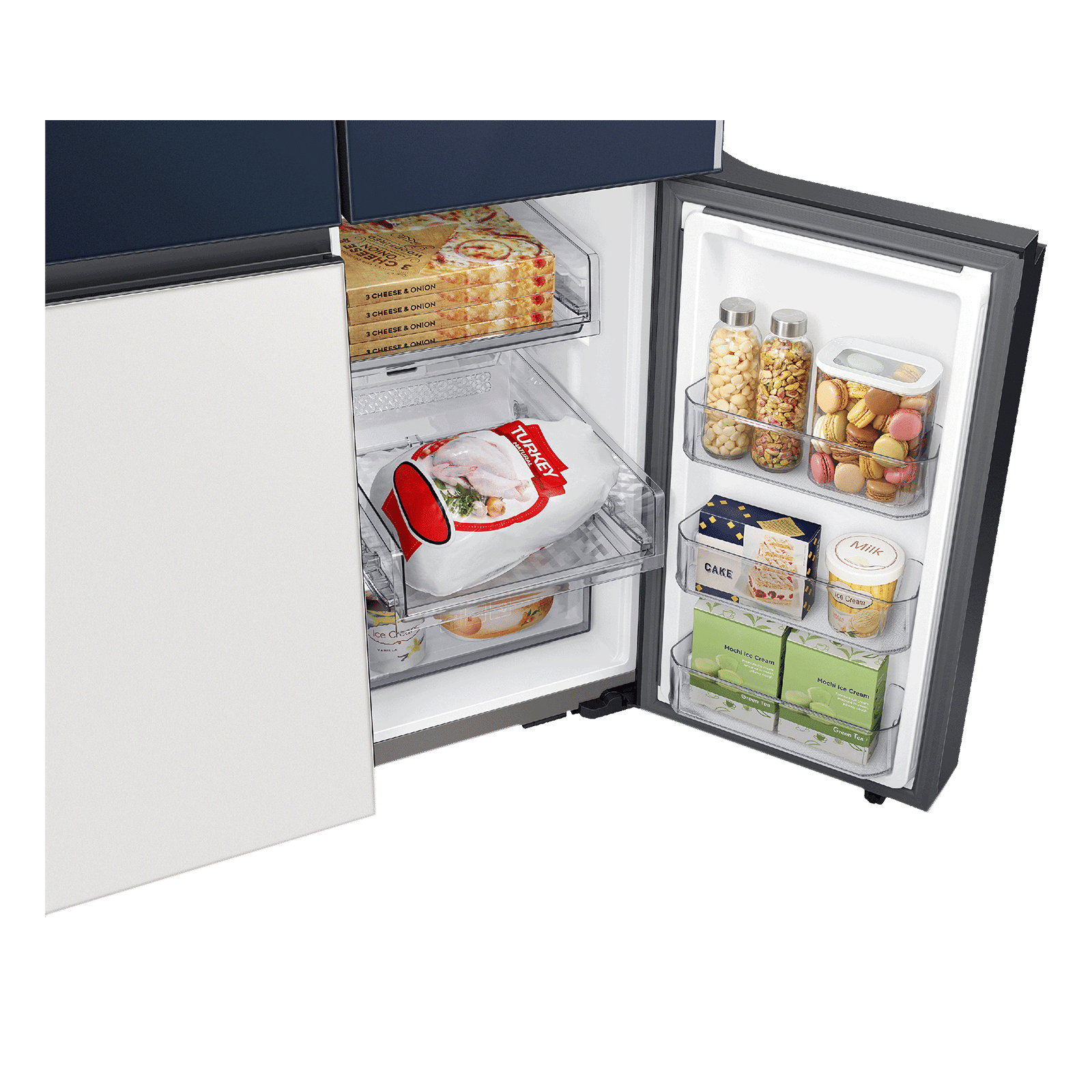 SAMSUNG 934 Litres Frost Free French Door Smart Wi-Fi Enabled Refrigerator with Family Hub (RF90A955387/TL, Glam Navy/Glam White) SAMSUNG 934 Litres Frost Free French Door Smart Wi-Fi Enabled Refrigerator with Family Hub (RF90A955387/TL, Glam Navy/Glam White)_6