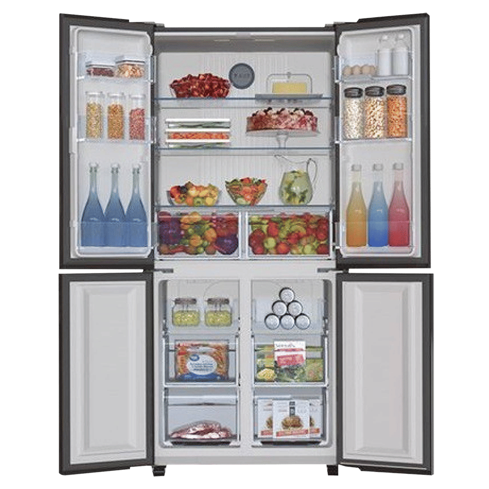 Haier 531 Litres A++ Frost Free French Door Convertible Refrigerator with Dual Humidity Zone (HRB-550KS, Black Steel) Haier 531 Litres A++ Frost Free French Door Convertible Refrigerator with Dual Humidity Zone (HRB-550KS, Black Steel)_5