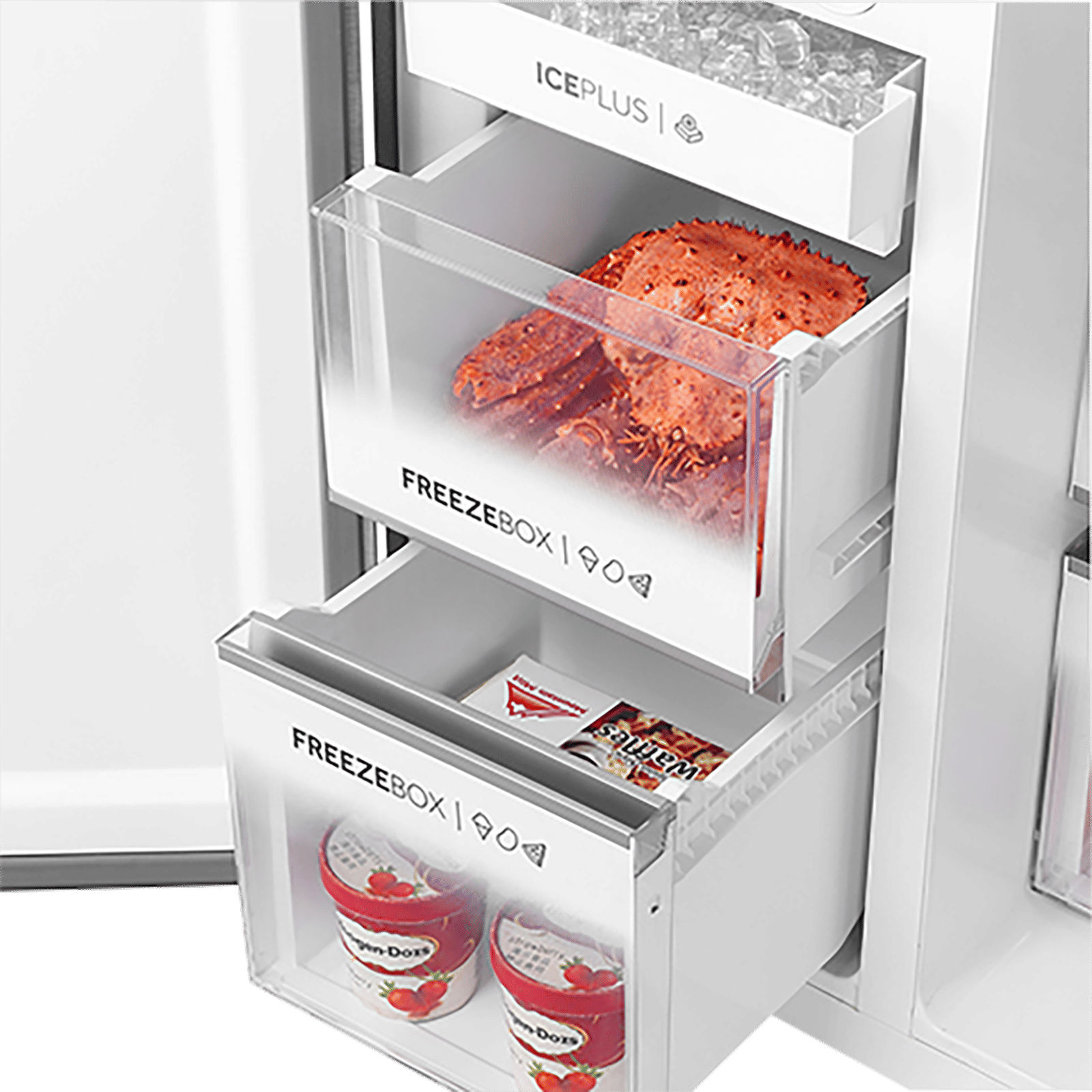 Haier 602 Litres 3 Star Frost Free Side by Side Convertible Refrigerator with Magic Cooling Technology (HRS-682SS, Shiny Steel)_7