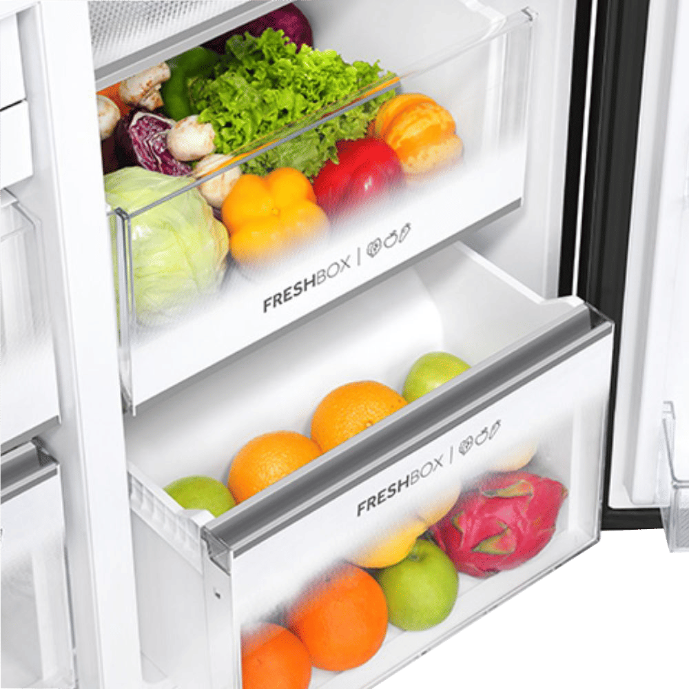 Haier 598 Litres Frost Free Side by Side Refrigerator with Magic Cooling Technology (HRT-683KG, Black Glass) Haier 598 Litres Frost Free Side by Side Refrigerator with Magic Cooling Technology (HRT-683KG, Black Glass)_6