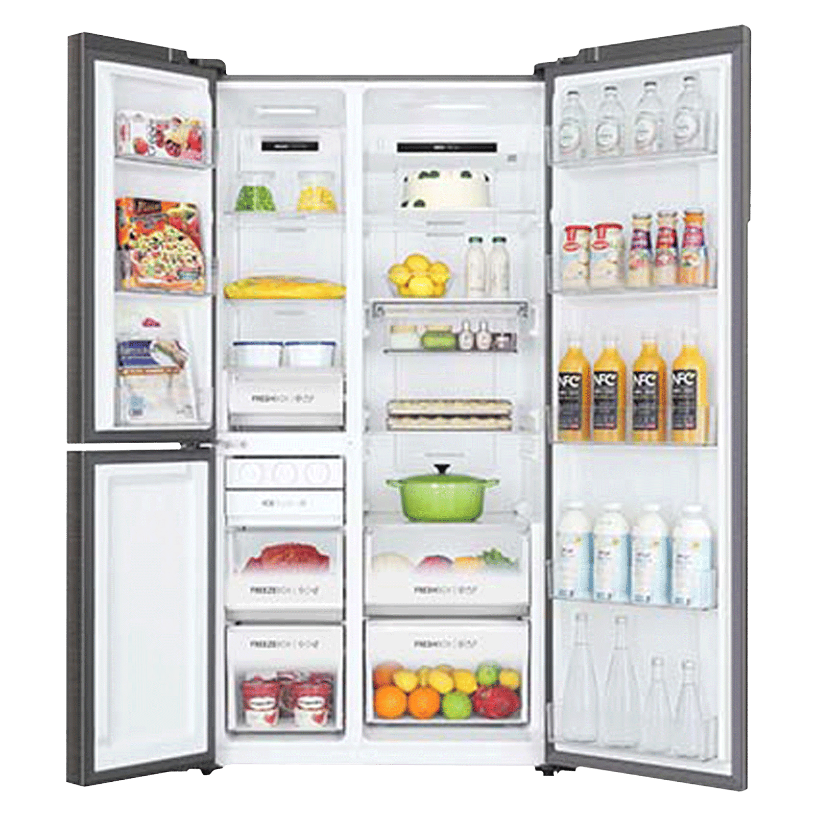 Haier 598 Litres Frost Free Side by Side Refrigerator with Magic Cooling Technology (HRT-683IS, Inox Steel) Haier 598 Litres Frost Free Side by Side Refrigerator with Magic Cooling Technology (HRT-683IS, Inox Steel)_5