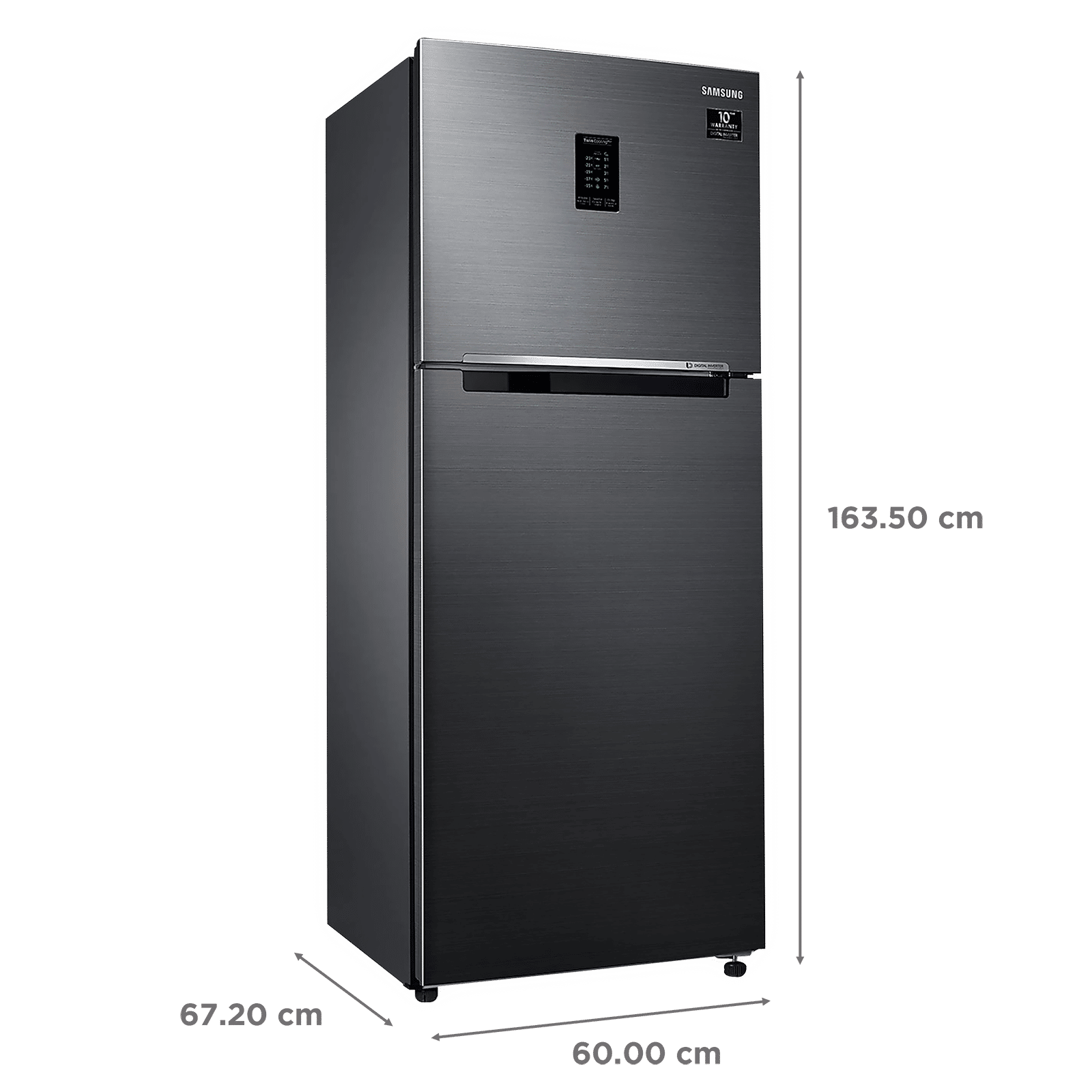 SAMSUNG 314 Litres 3 Star Frost Free Double Door Convertible Refrigerator with Multi Air Flow System (RT34A4533BX/HL, Luxe Black) SAMSUNG 314 Litres 3 Star Frost Free Double Door Convertible Refrigerator with Multi Air Flow System (RT34A4533BX/HL, Luxe Black)_3