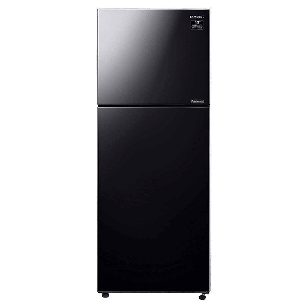 SAMSUNG 394 Litres 2 Star Frost Free Double Door Convertible Refrigerator with Anti-Bacteria Protector (RT39T50382C/TL, Black Glass)_1