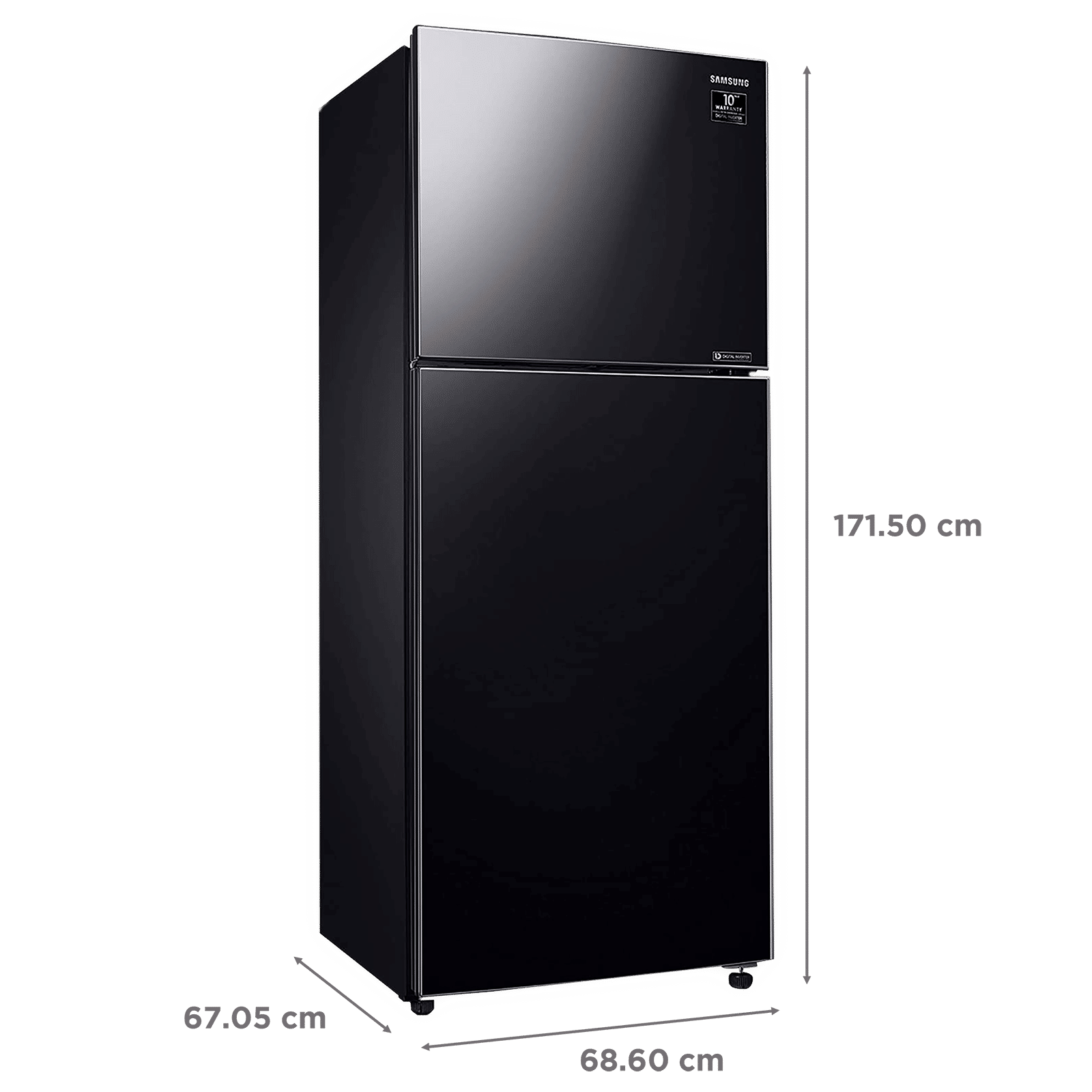 SAMSUNG 394 Litres 2 Star Frost Free Double Door Convertible Refrigerator with Anti-Bacteria Protector (RT39T50382C/TL, Black Glass)_3