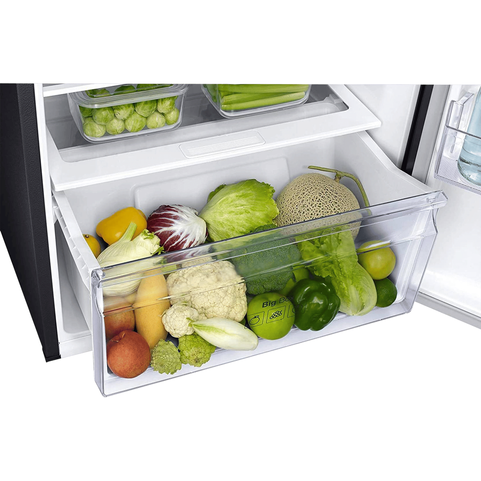SAMSUNG 415 Litres 2 Star Frost Free Double Door Convertible Refrigerator with Anti-Bacteria Protector (RT42T50682C/TL, Black Glass)_11